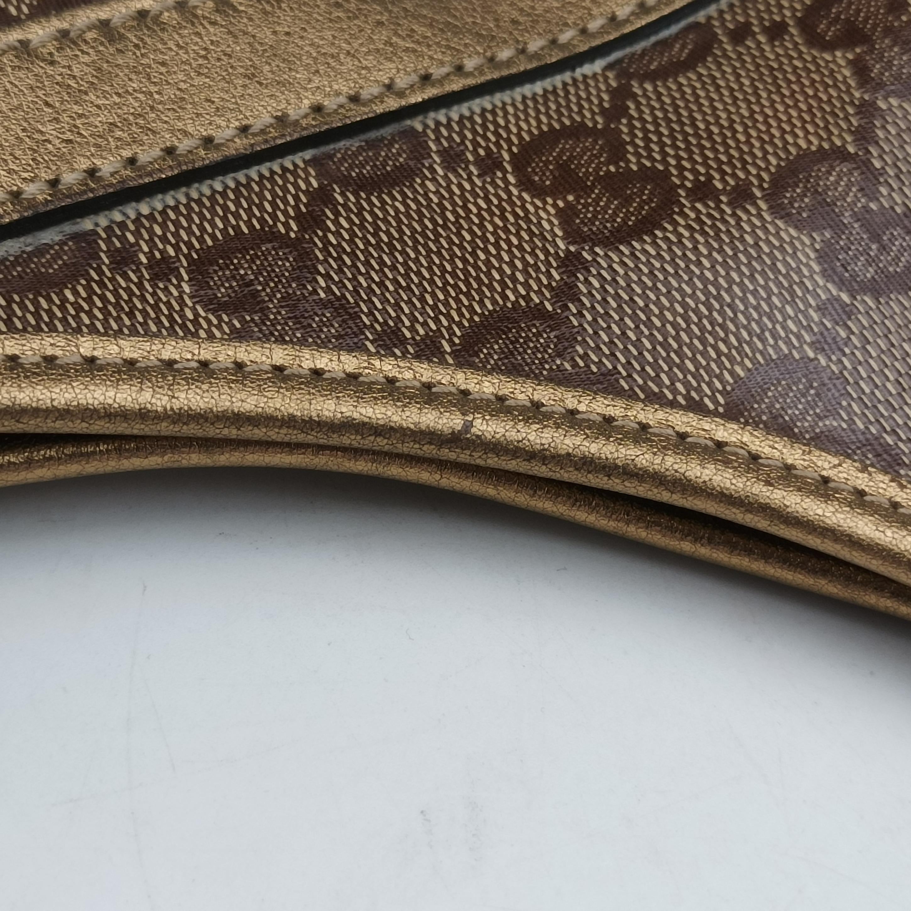 Pre-owned Gucci New Jackie Brown×golden PVC coated canvas×Leather 203494 handbag | stylenewstar