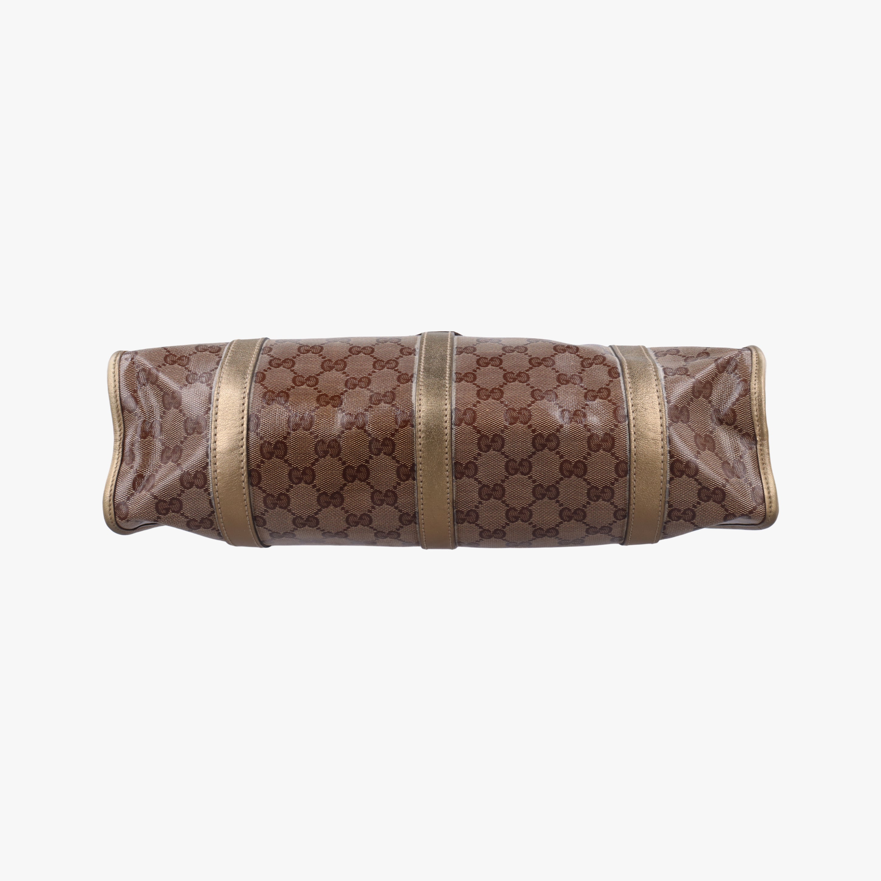 Pre-owned Gucci New Jackie Brown×golden PVC coated canvas×Leather 203494 handbag | stylenewstar