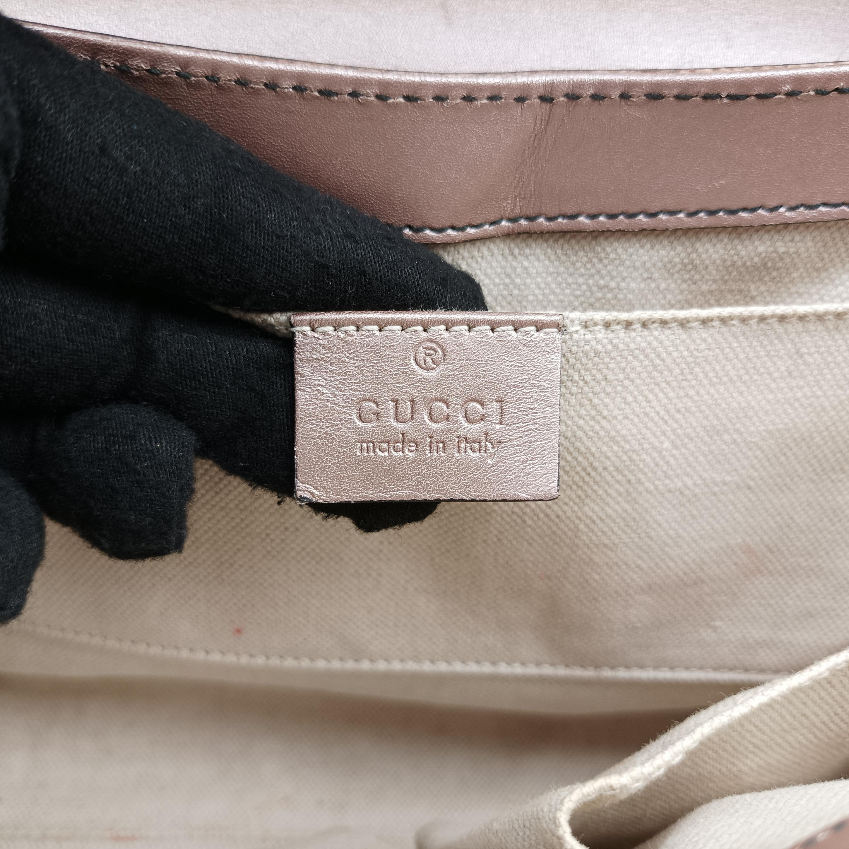 Pre-owned Gucci Emily Pink Patent 295402 shoulderbag | stylenewstar