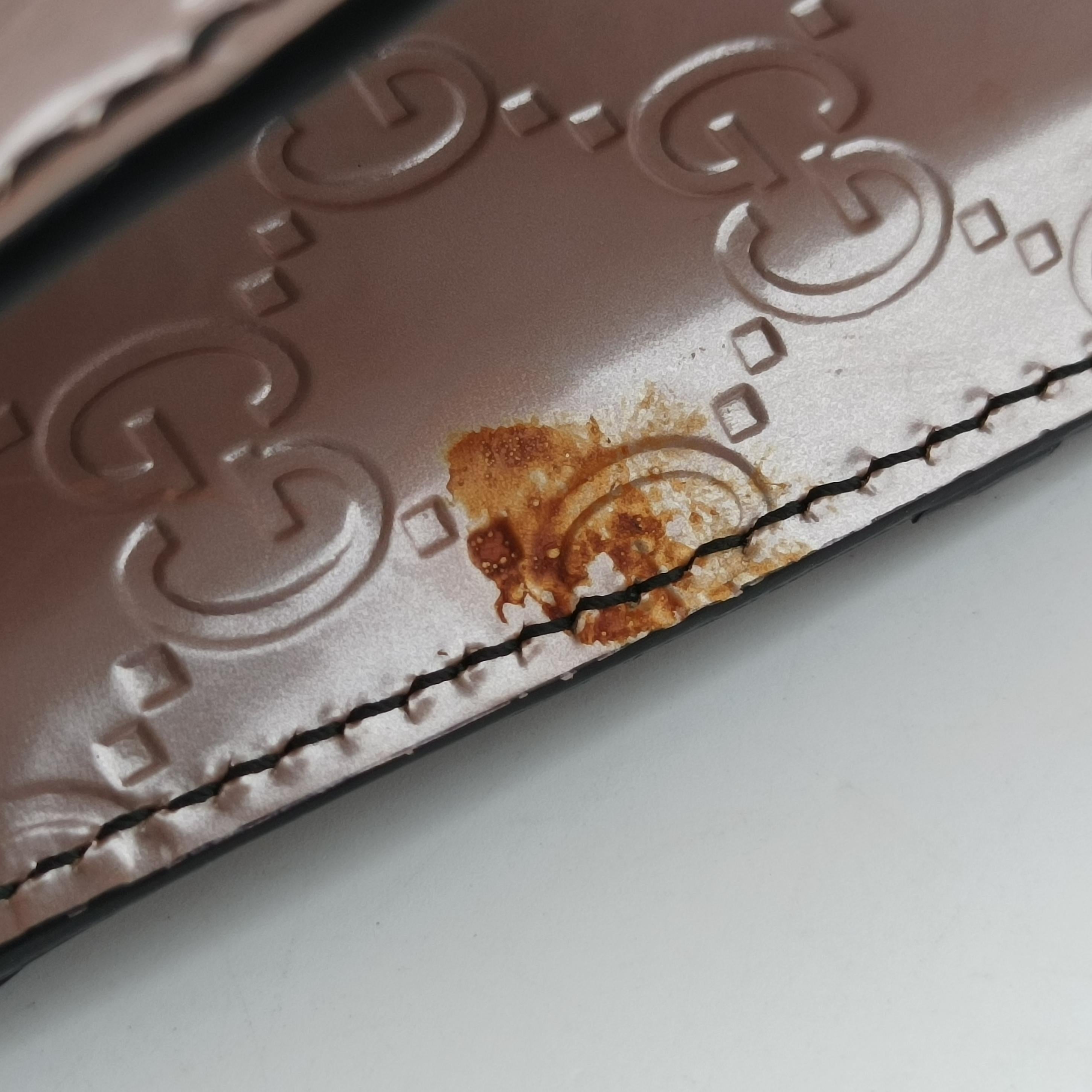 Pre-owned Gucci Emily Pink Patent 295402 shoulderbag | stylenewstar