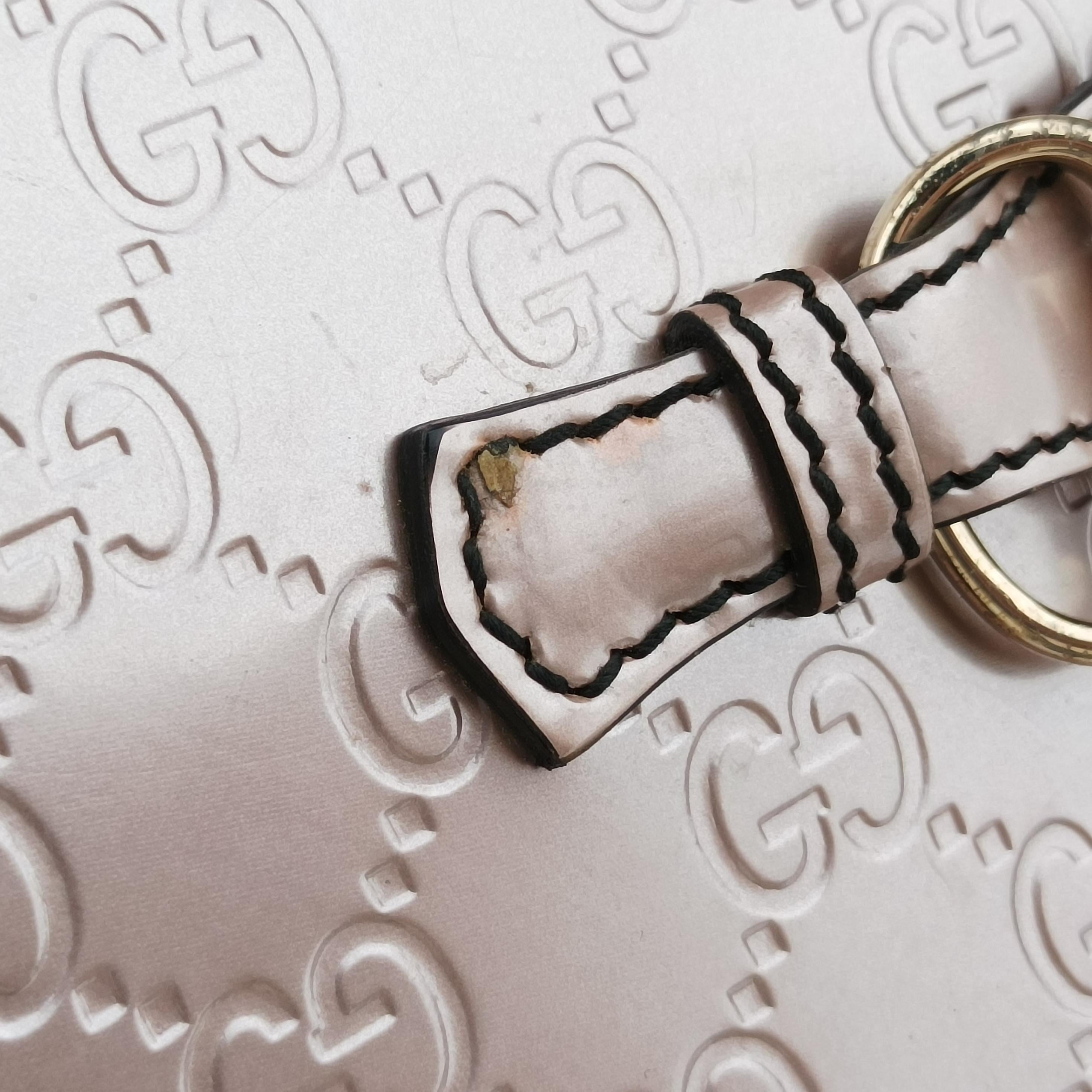 Pre-owned Gucci Emily Pink Patent 295402 shoulderbag | stylenewstar