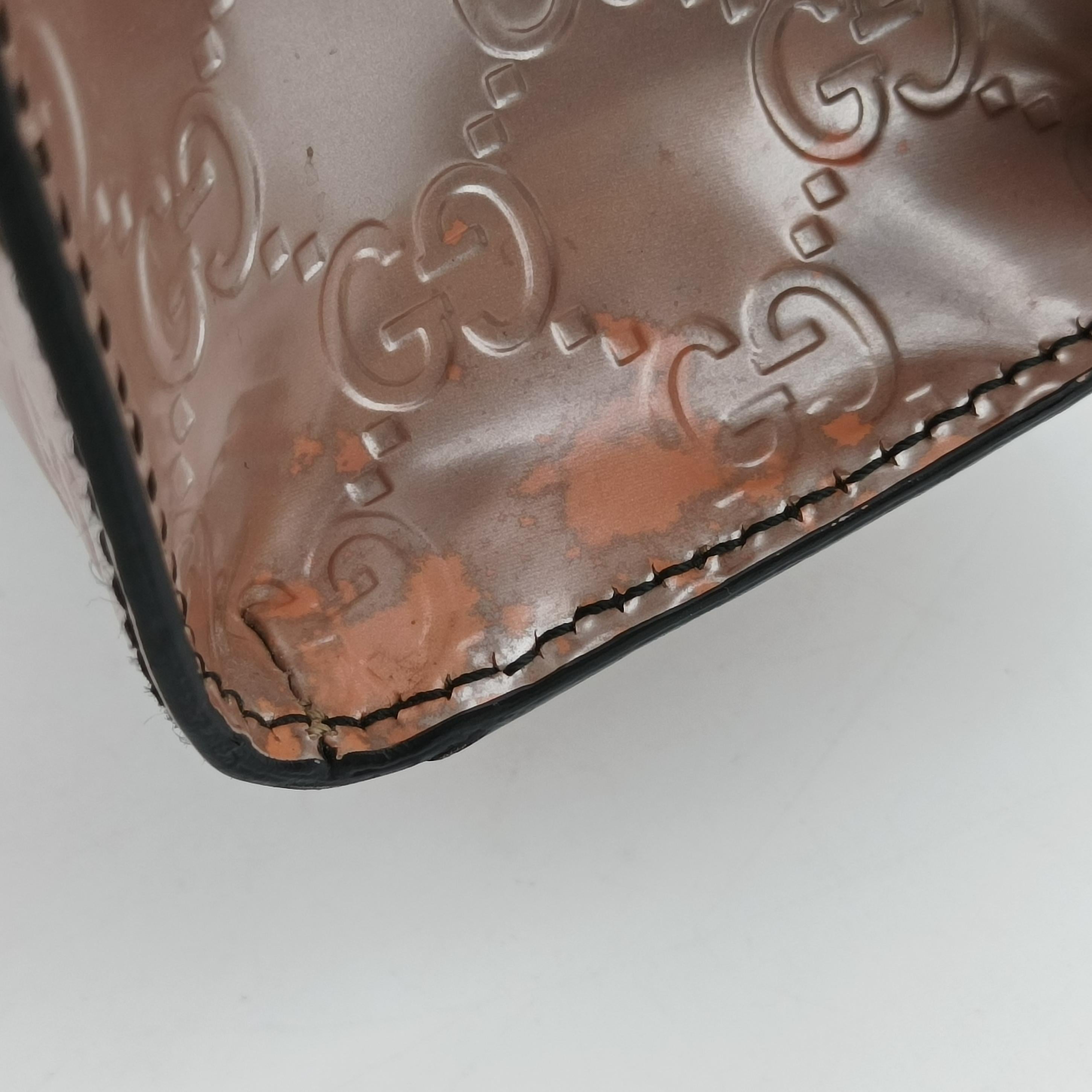 Pre-owned Gucci Emily Pink Patent 295402 shoulderbag | stylenewstar