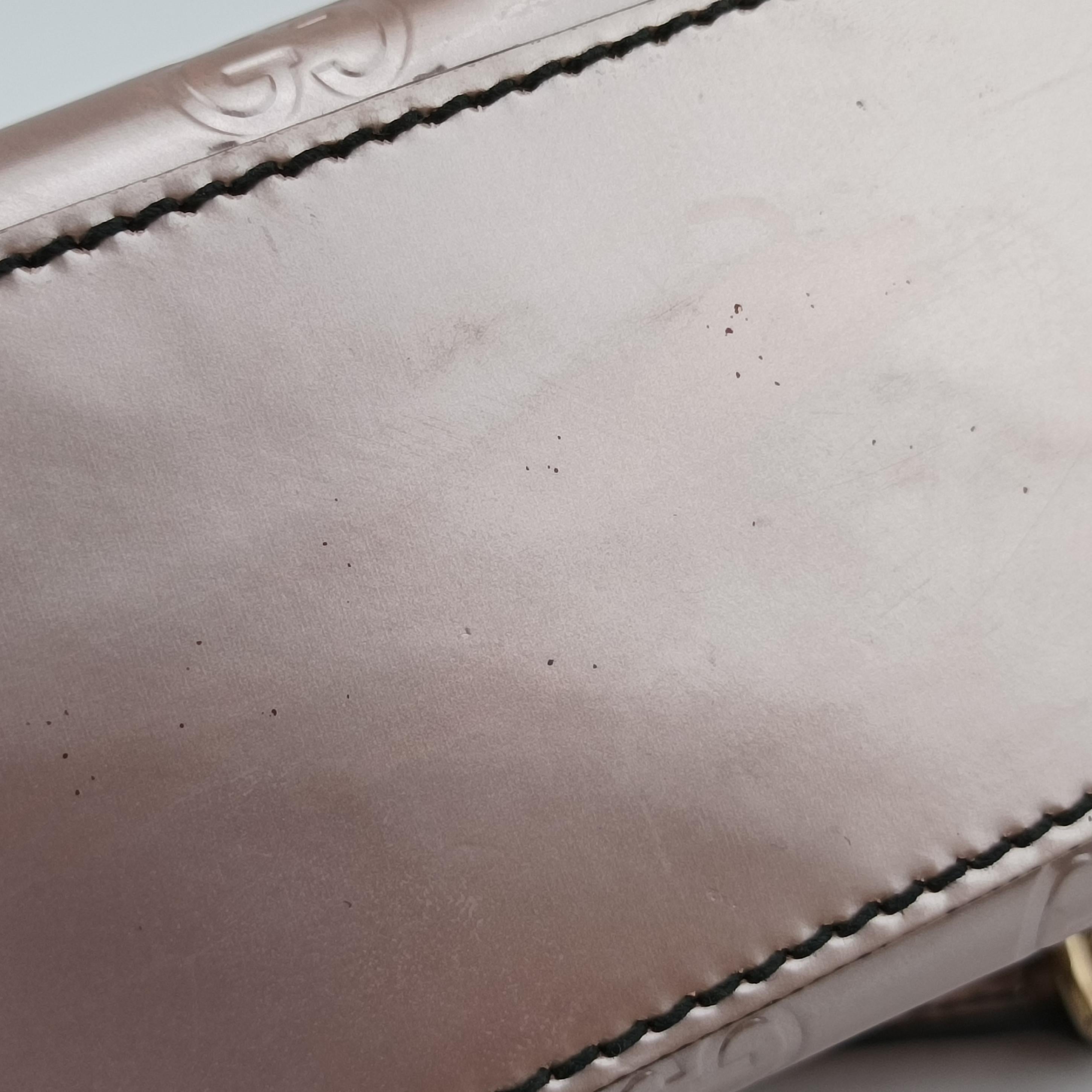 Pre-owned Gucci Emily Pink Patent 295402 shoulderbag | stylenewstar