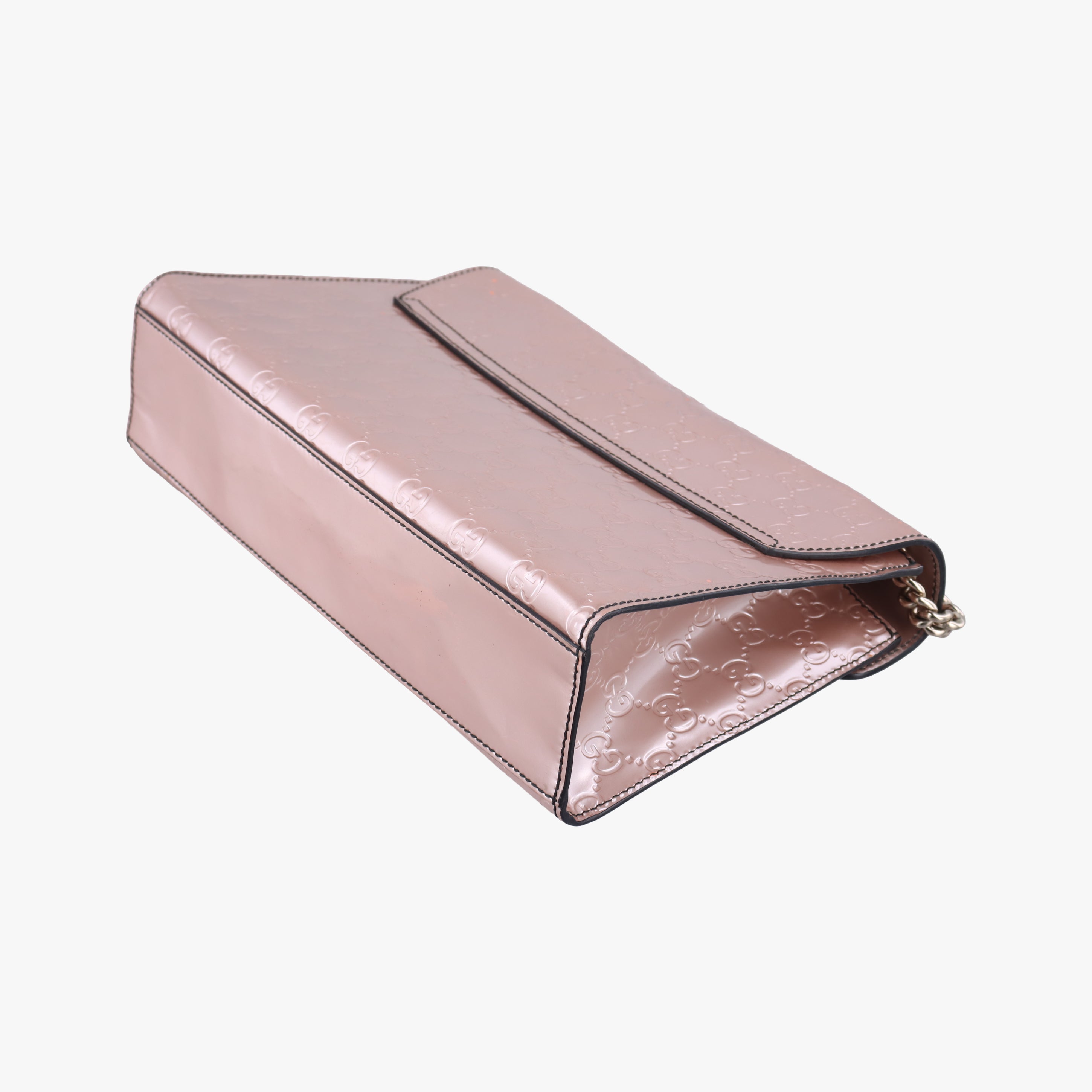 Pre-owned Gucci Emily Pink Patent 295402 shoulderbag | stylenewstar