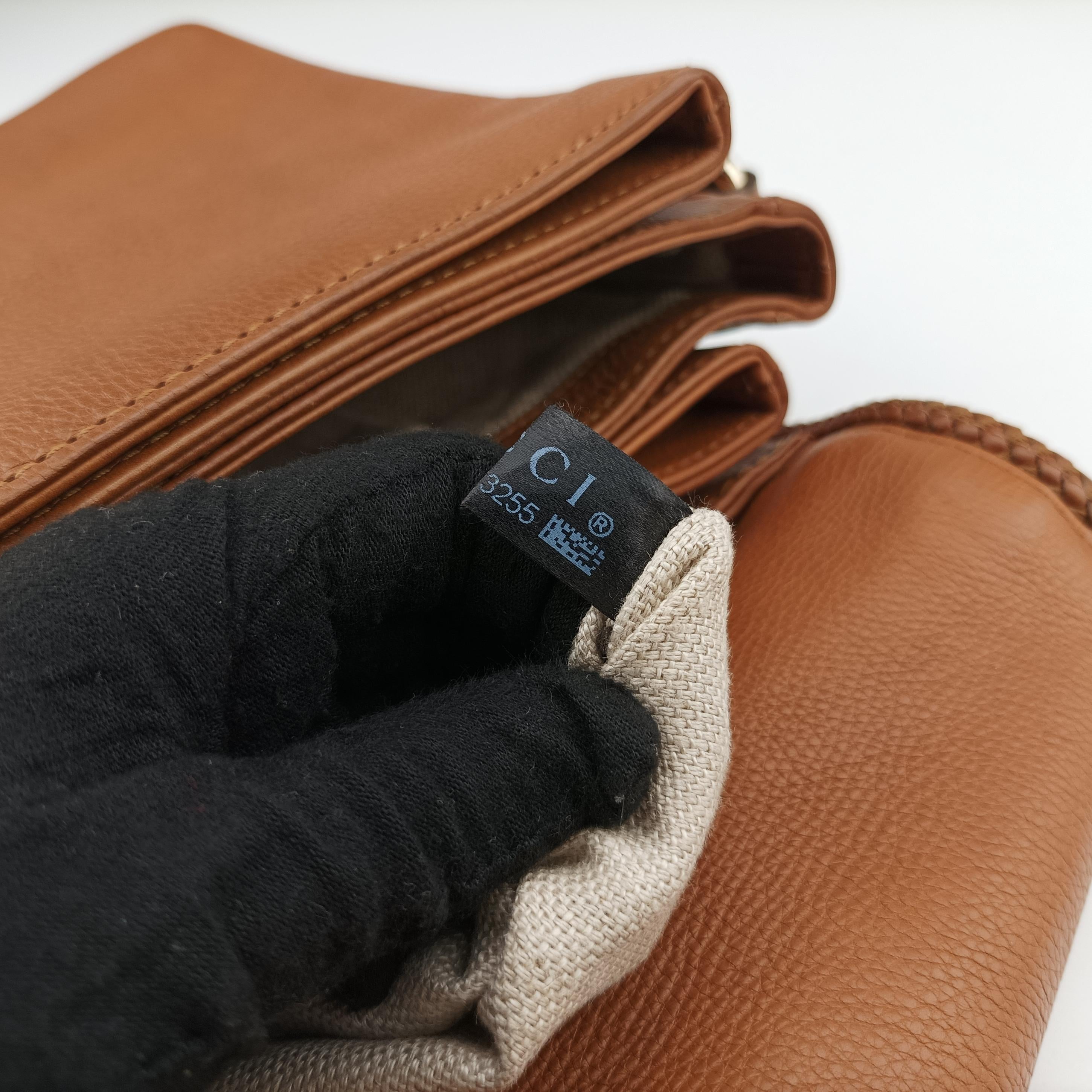 Pre-owned Gucci Marrakech Messenger Brown leather 257024 shoulderbag | stylenewstar