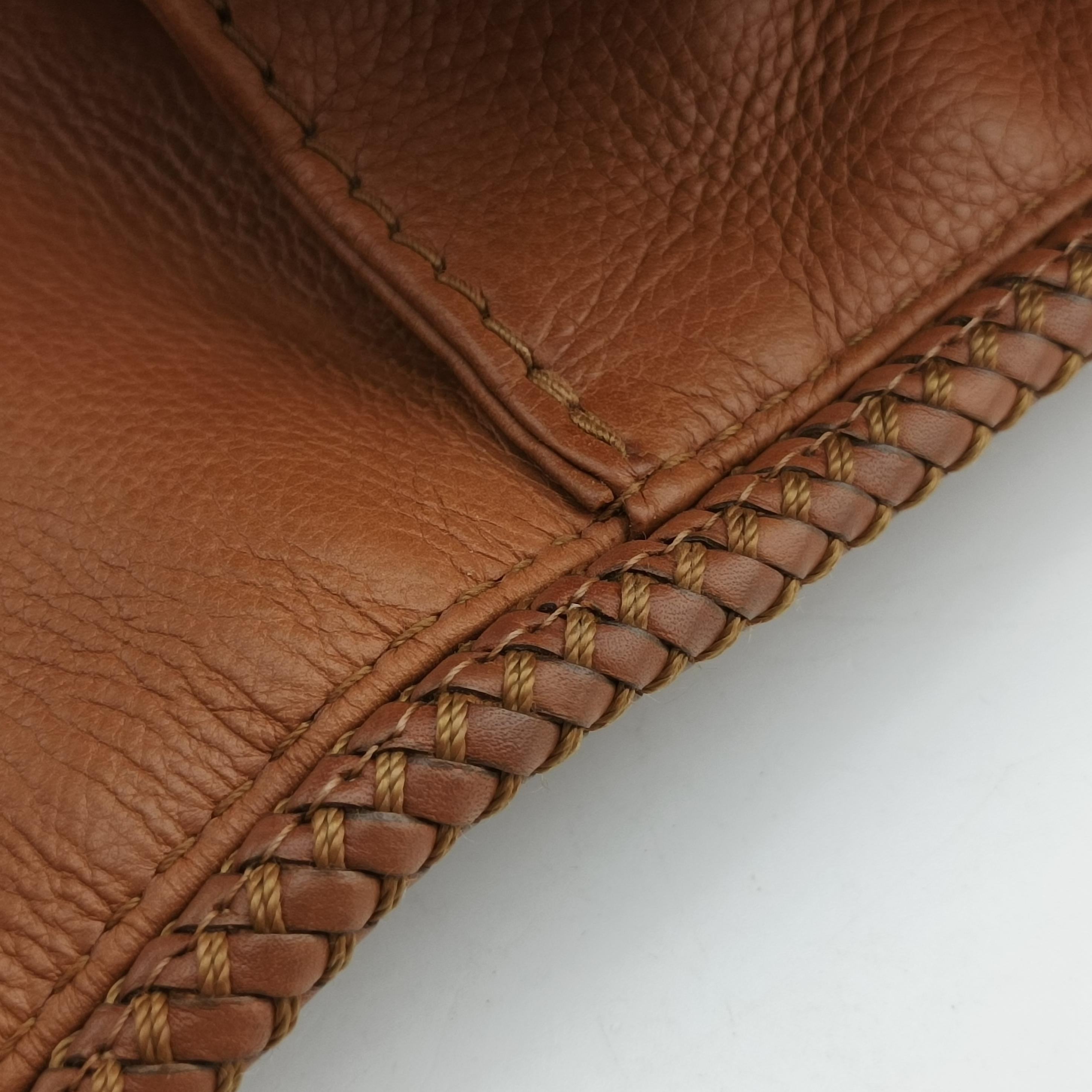 Pre-owned Gucci Marrakech Messenger Brown leather 257024 shoulderbag | stylenewstar