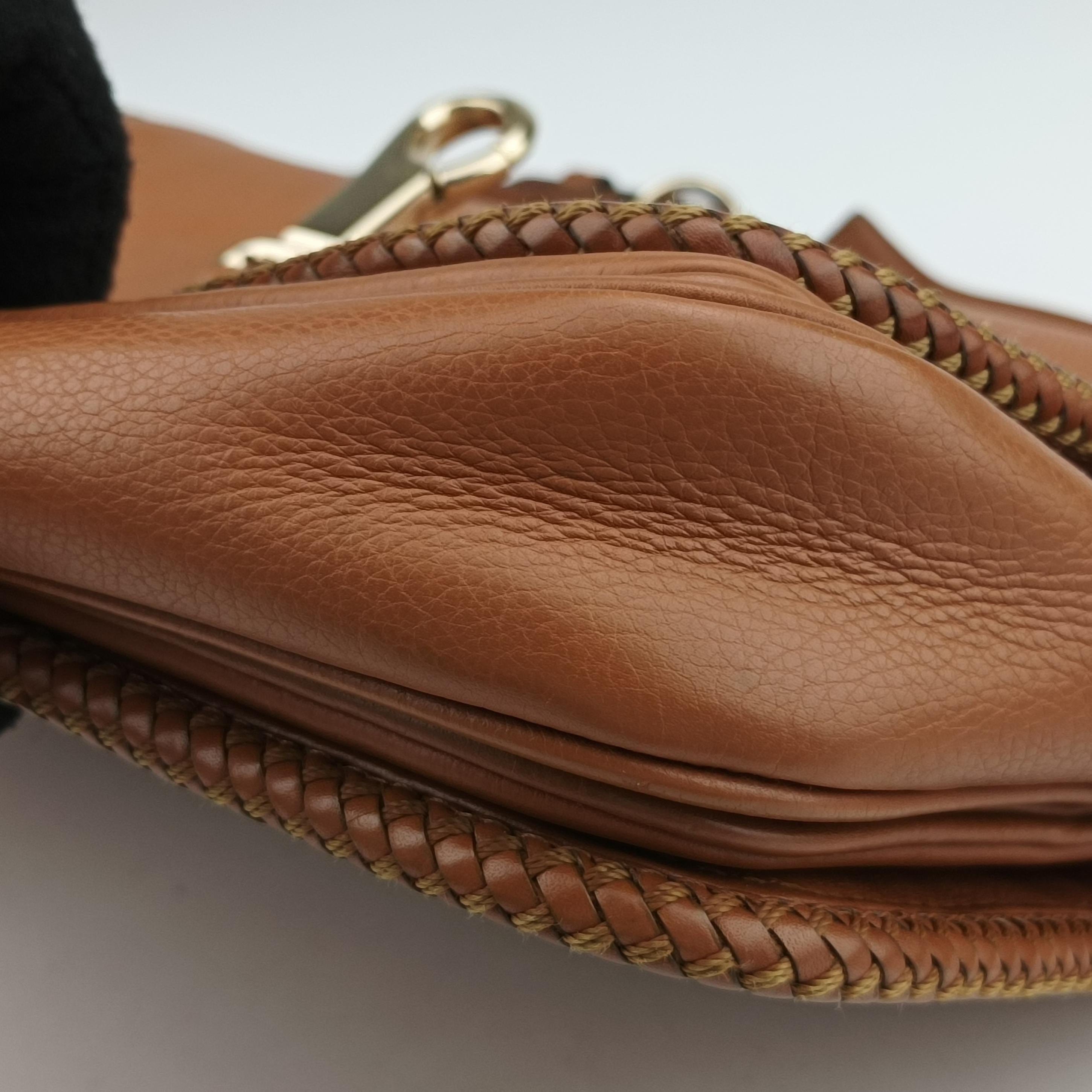 Pre-owned Gucci Marrakech Messenger Brown leather 257024 shoulderbag | stylenewstar