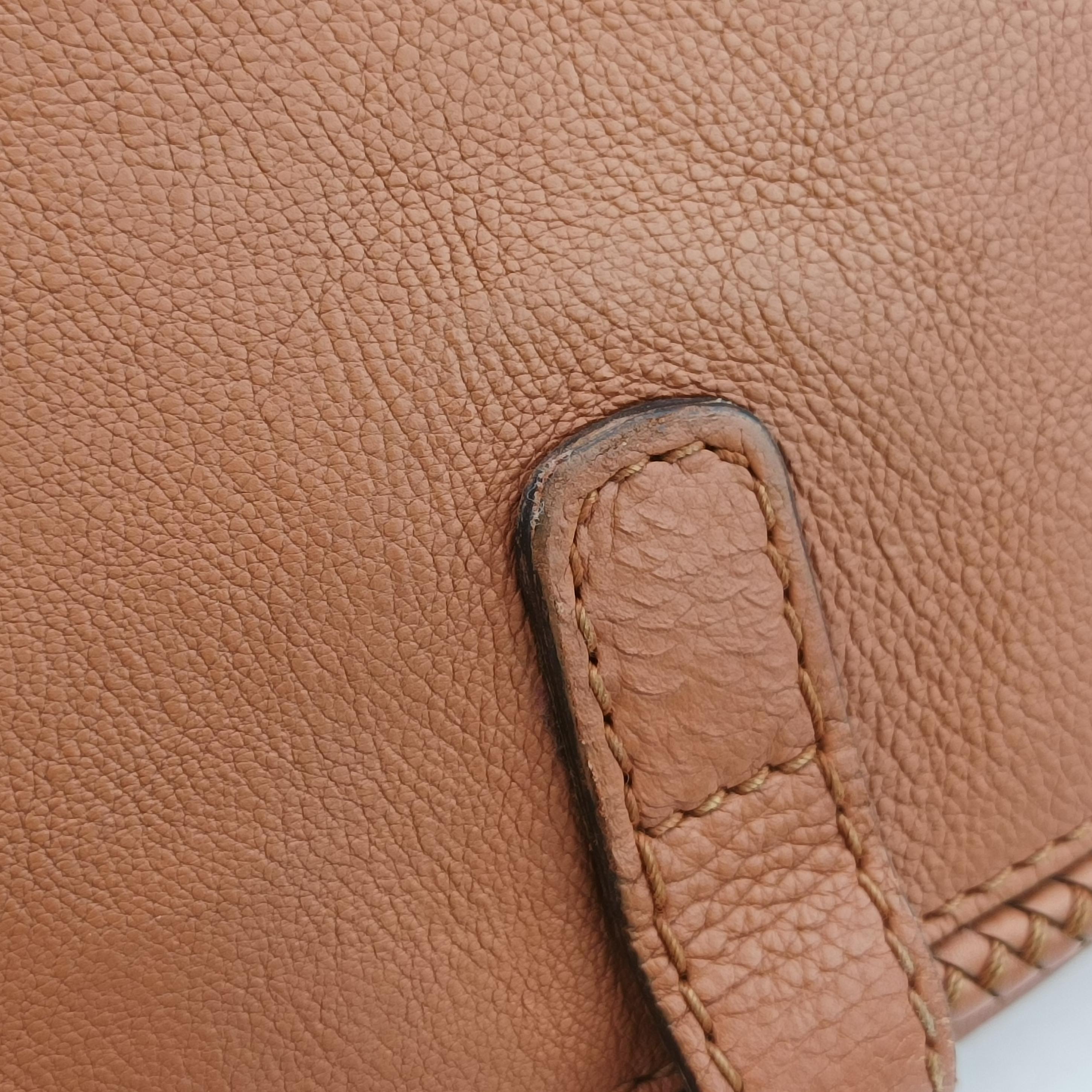 Pre-owned Gucci Marrakech Messenger Brown leather 257024 shoulderbag | stylenewstar