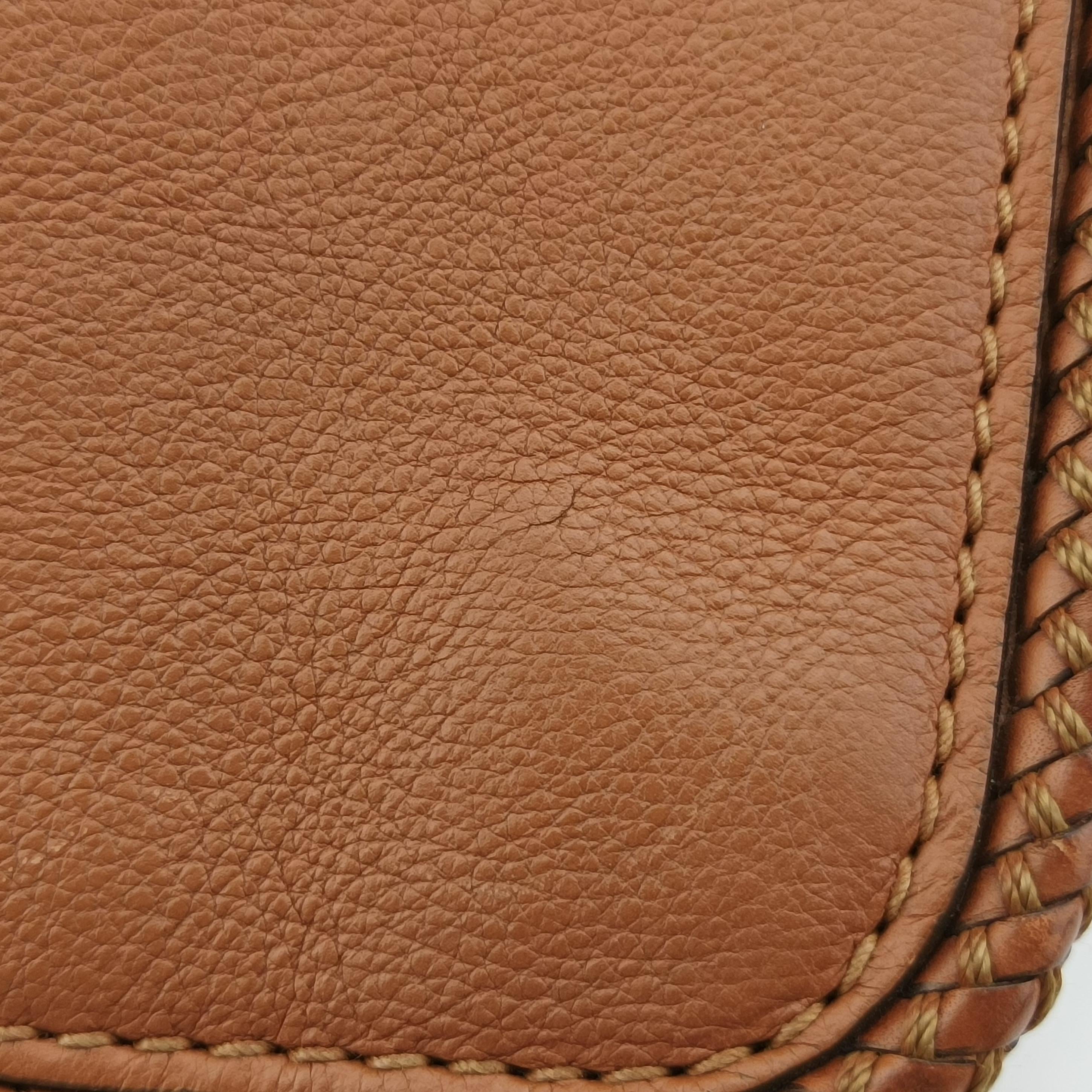 Pre-owned Gucci Marrakech Messenger Brown leather 257024 shoulderbag | stylenewstar