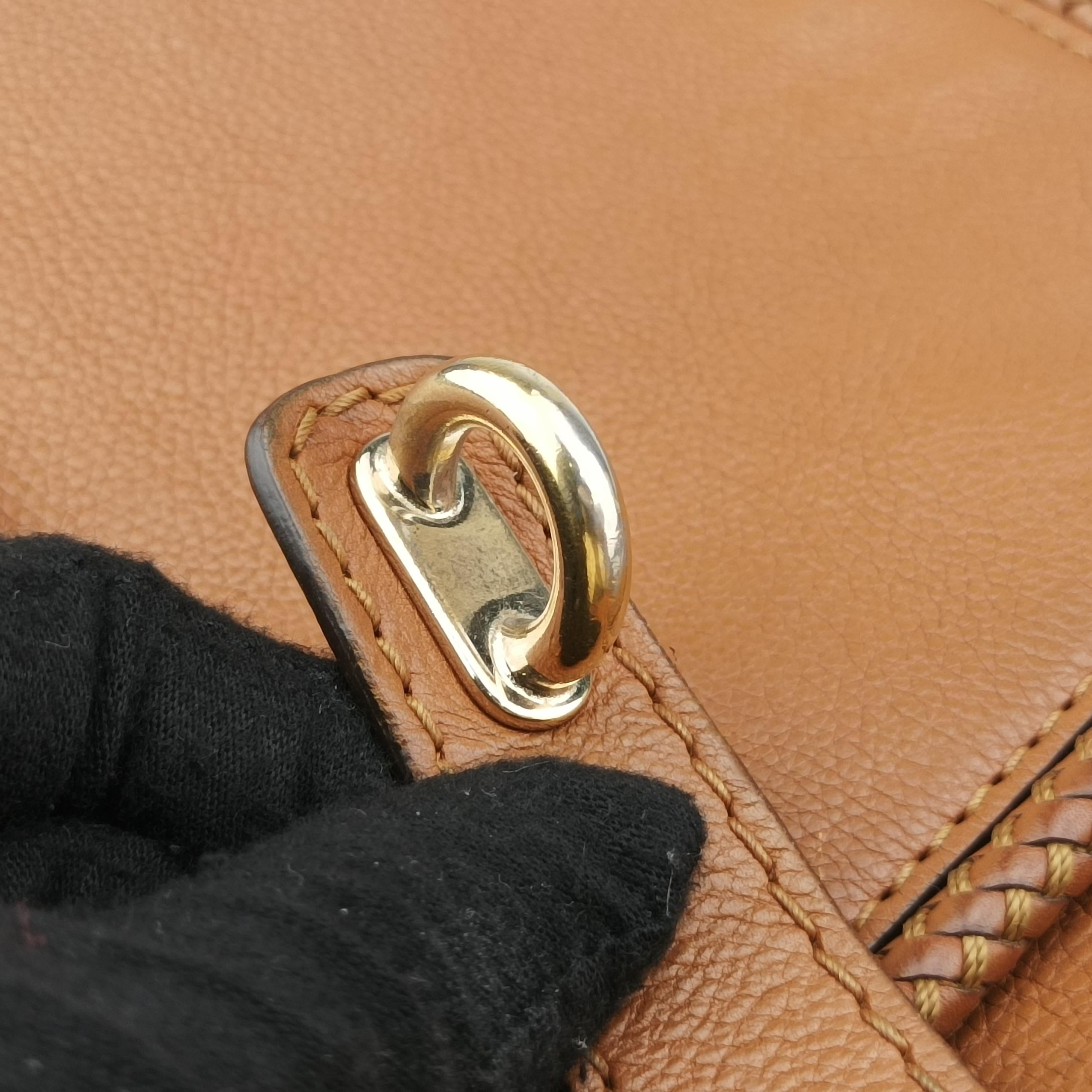 Pre-owned Gucci Marrakech Messenger Brown leather 257024 shoulderbag | stylenewstar