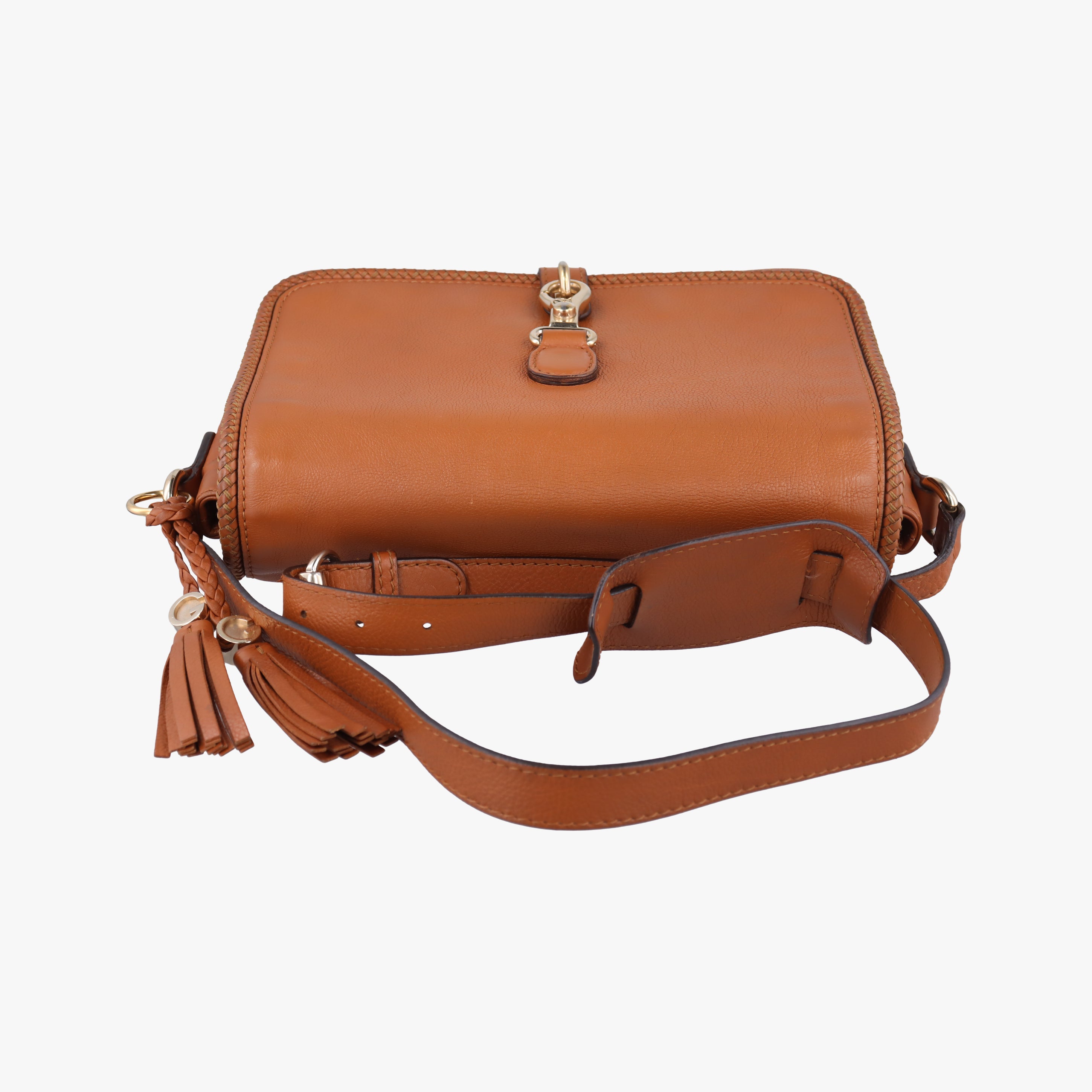 Pre-owned Gucci Marrakech Messenger Brown leather 257024 shoulderbag | stylenewstar