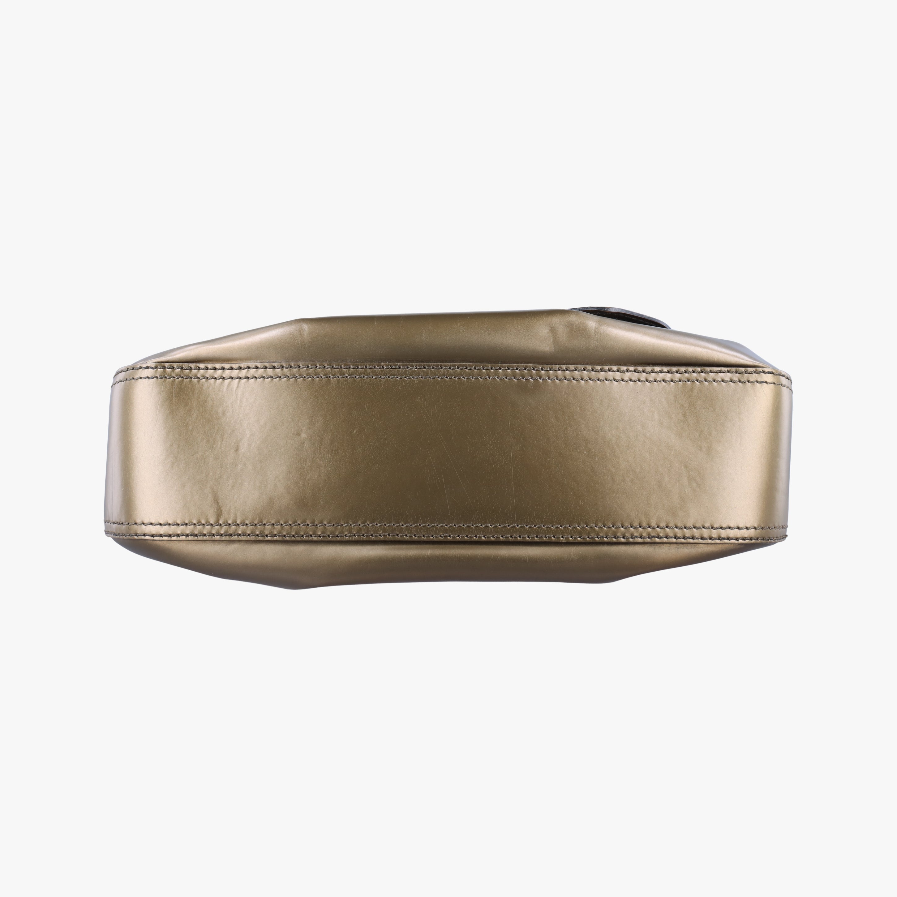 Pre-owned Fendi Stripe Calfhair and Velvet Golden Leather 8BN165 handbag | stylenewstar