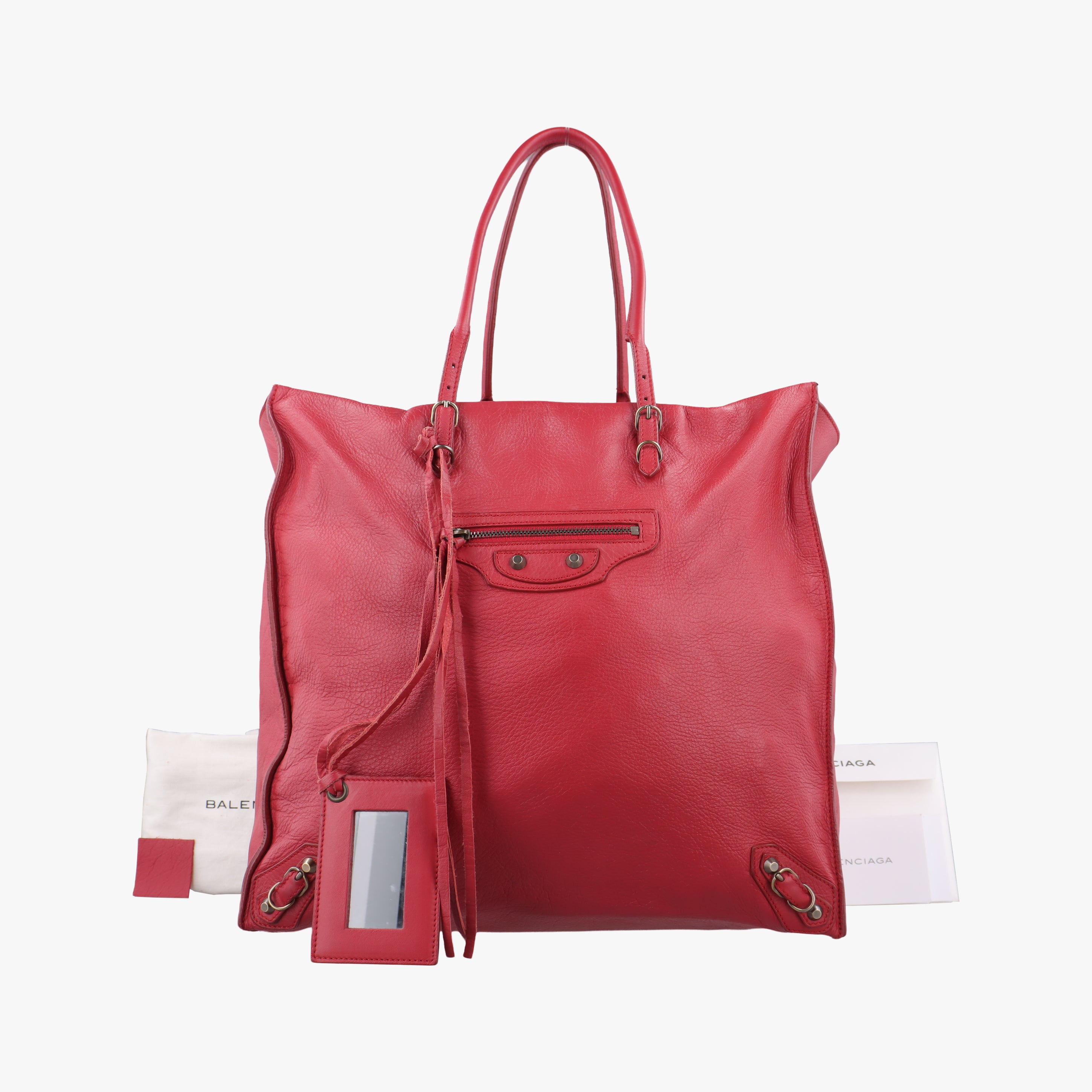 Vintage Balenciaga The Paper Red Lambskin  handbag | stylenewstar