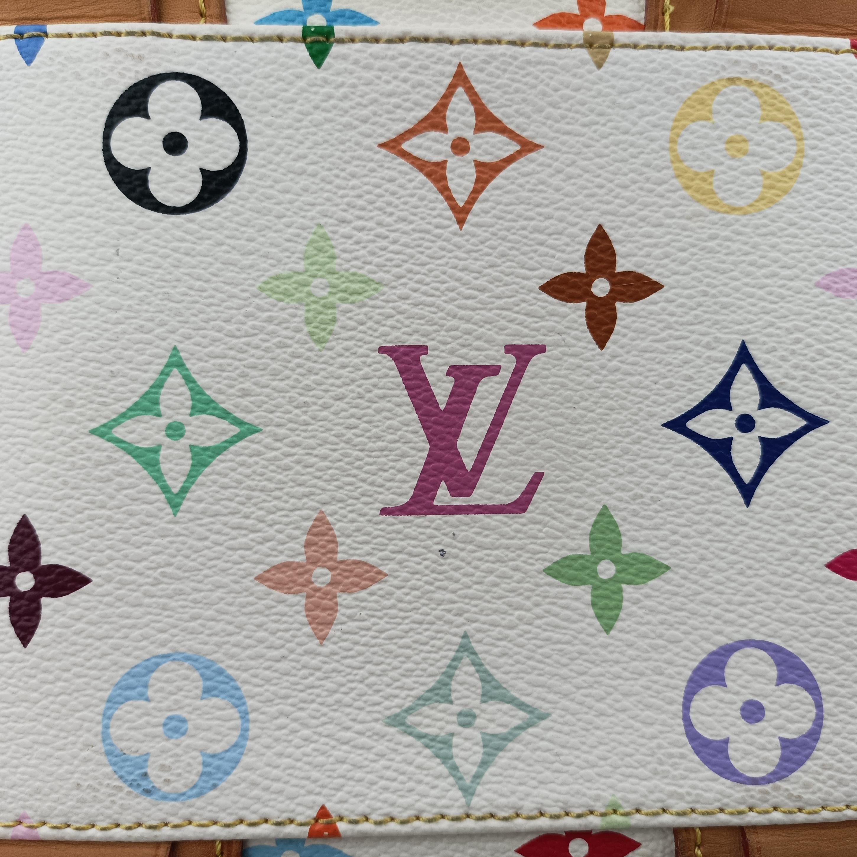 Pre-owned Louis Vuitton COURTNEY MM white Monogram Multicolor M45641 shoulderbag | stylenewstar