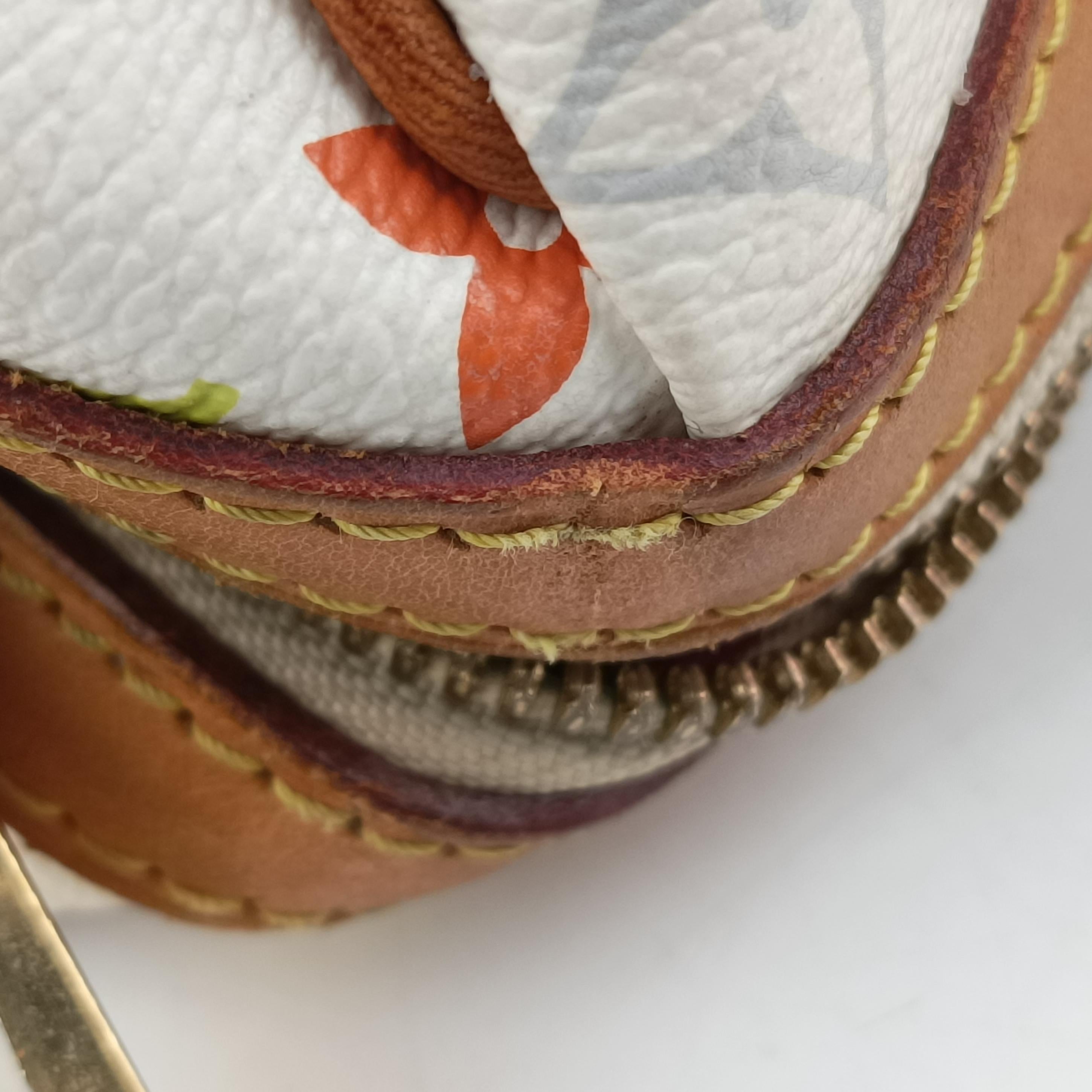 Pre-owned Louis Vuitton COURTNEY MM white Monogram Multicolor M45641 shoulderbag | stylenewstar