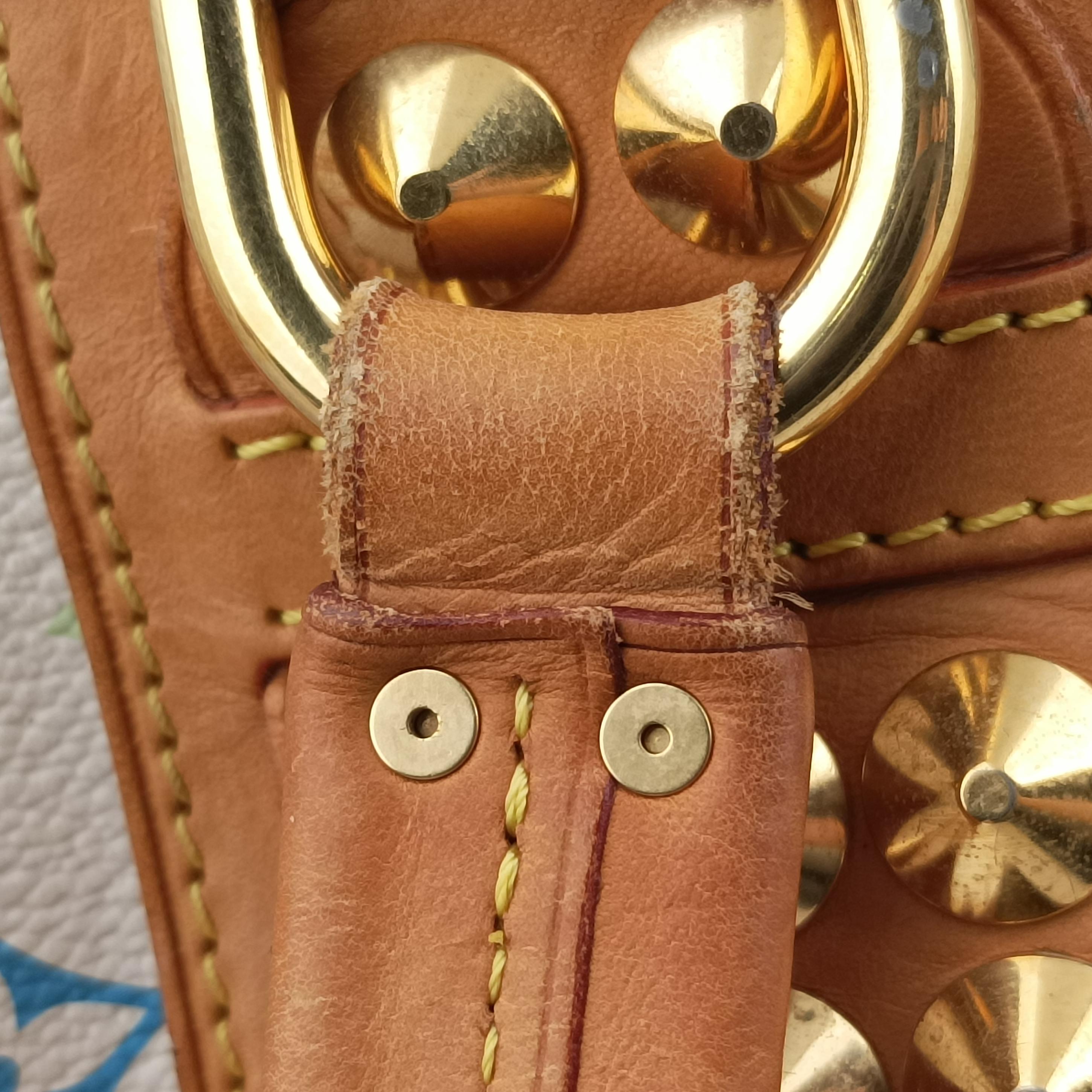 Pre-owned Louis Vuitton COURTNEY MM white Monogram Multicolor M45641 shoulderbag | stylenewstar