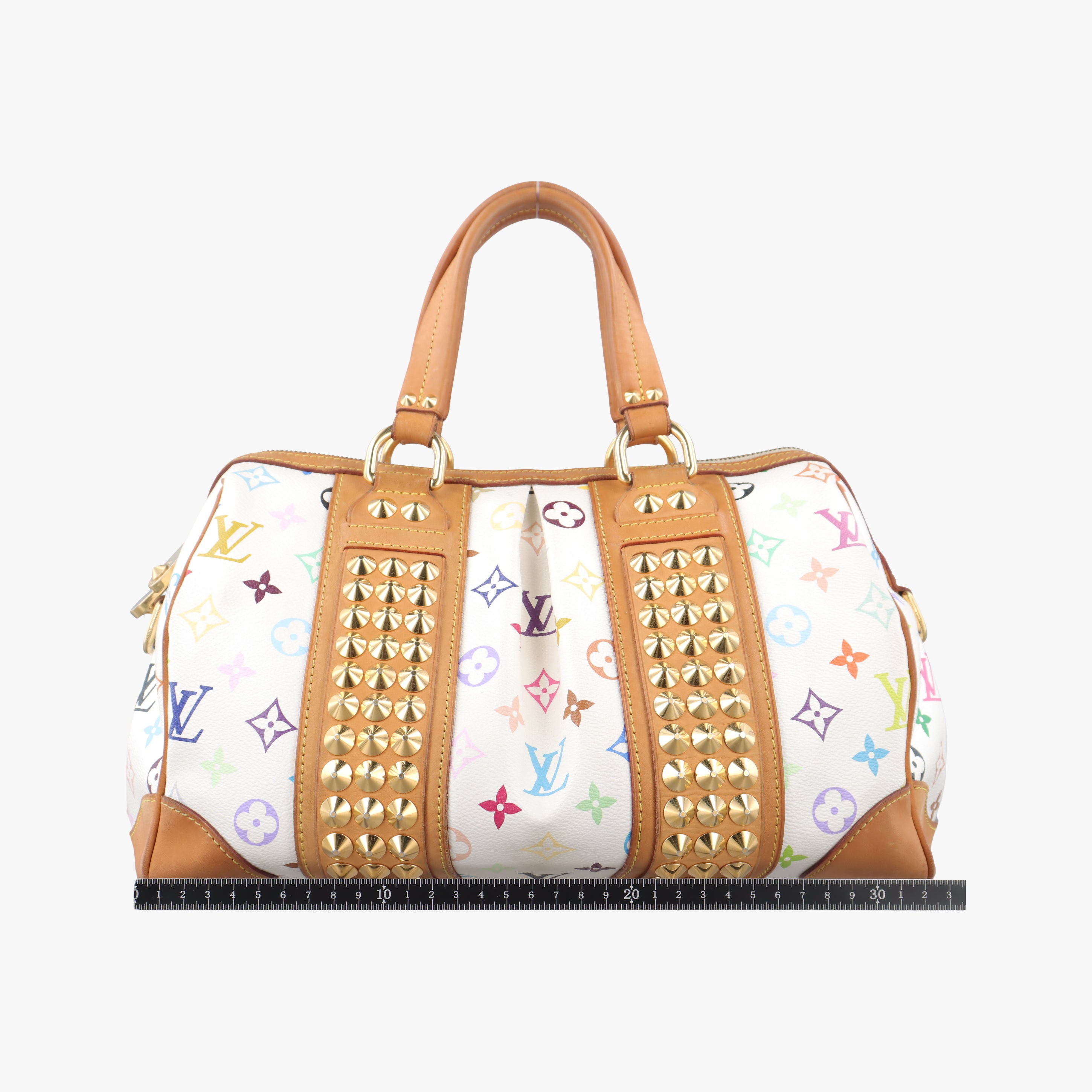 Pre-owned Louis Vuitton COURTNEY MM white Monogram Multicolor M45641 shoulderbag | stylenewstar