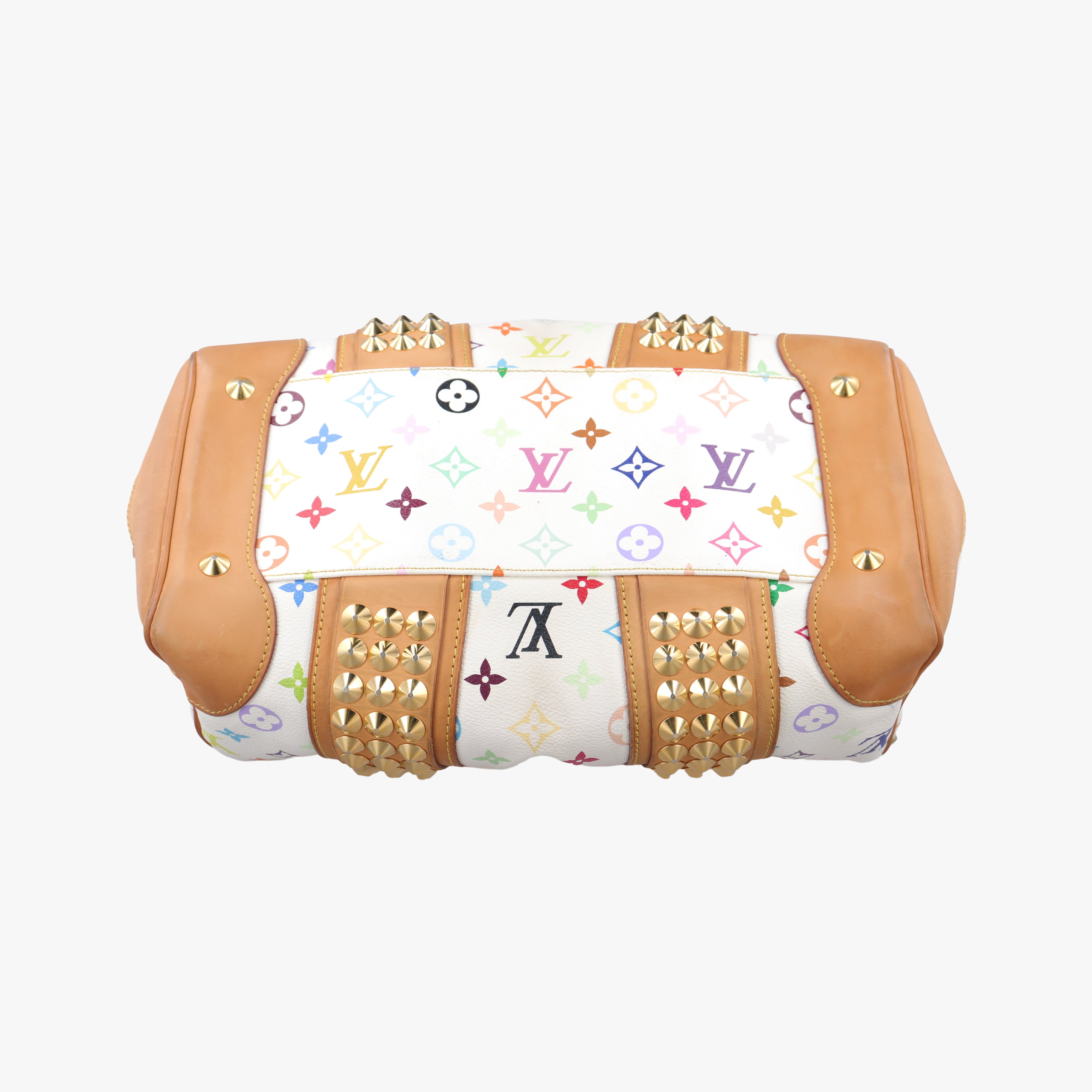 Pre-owned Louis Vuitton COURTNEY MM white Monogram Multicolor M45641 shoulderbag | stylenewstar