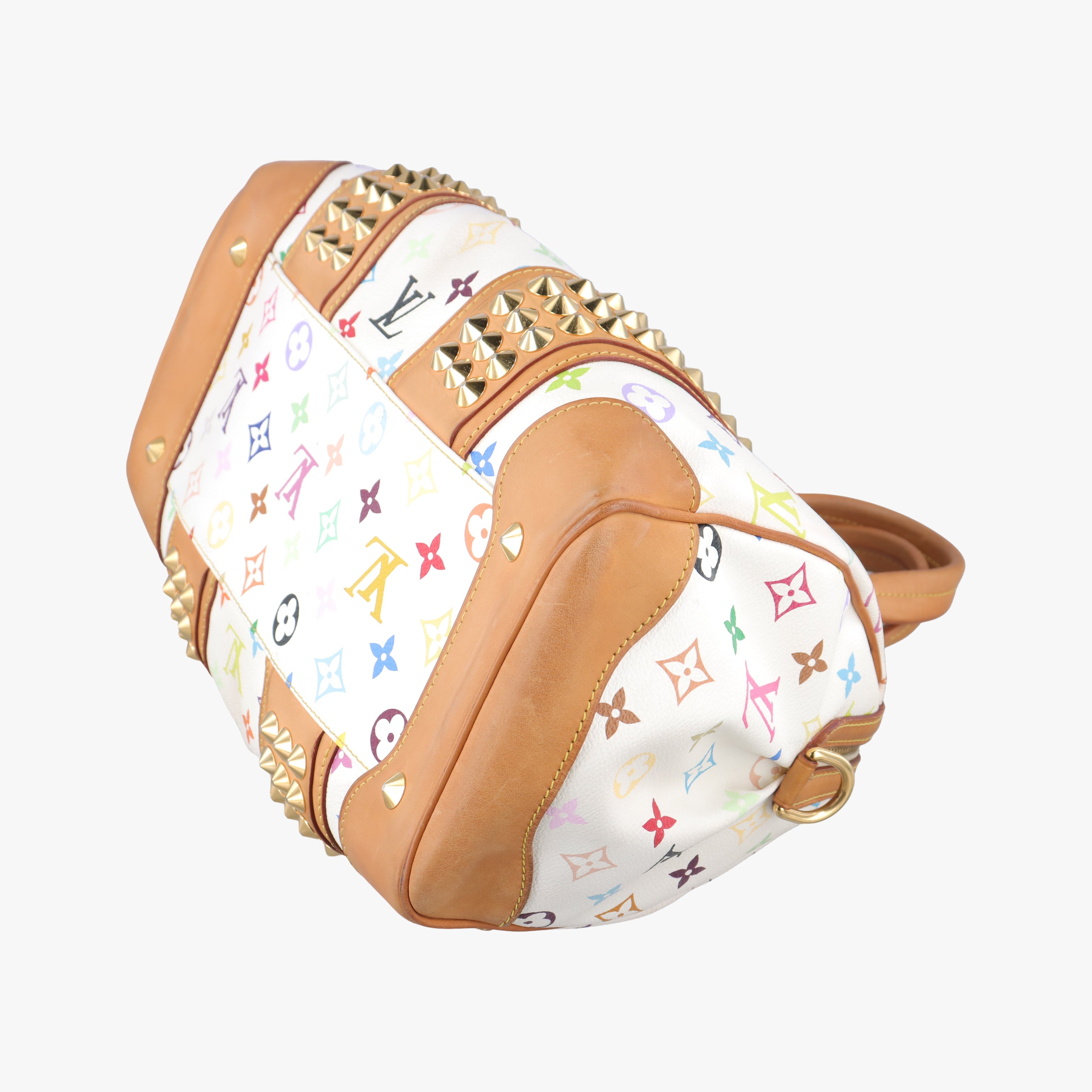 Pre-owned Louis Vuitton COURTNEY MM white Monogram Multicolor M45641 shoulderbag | stylenewstar