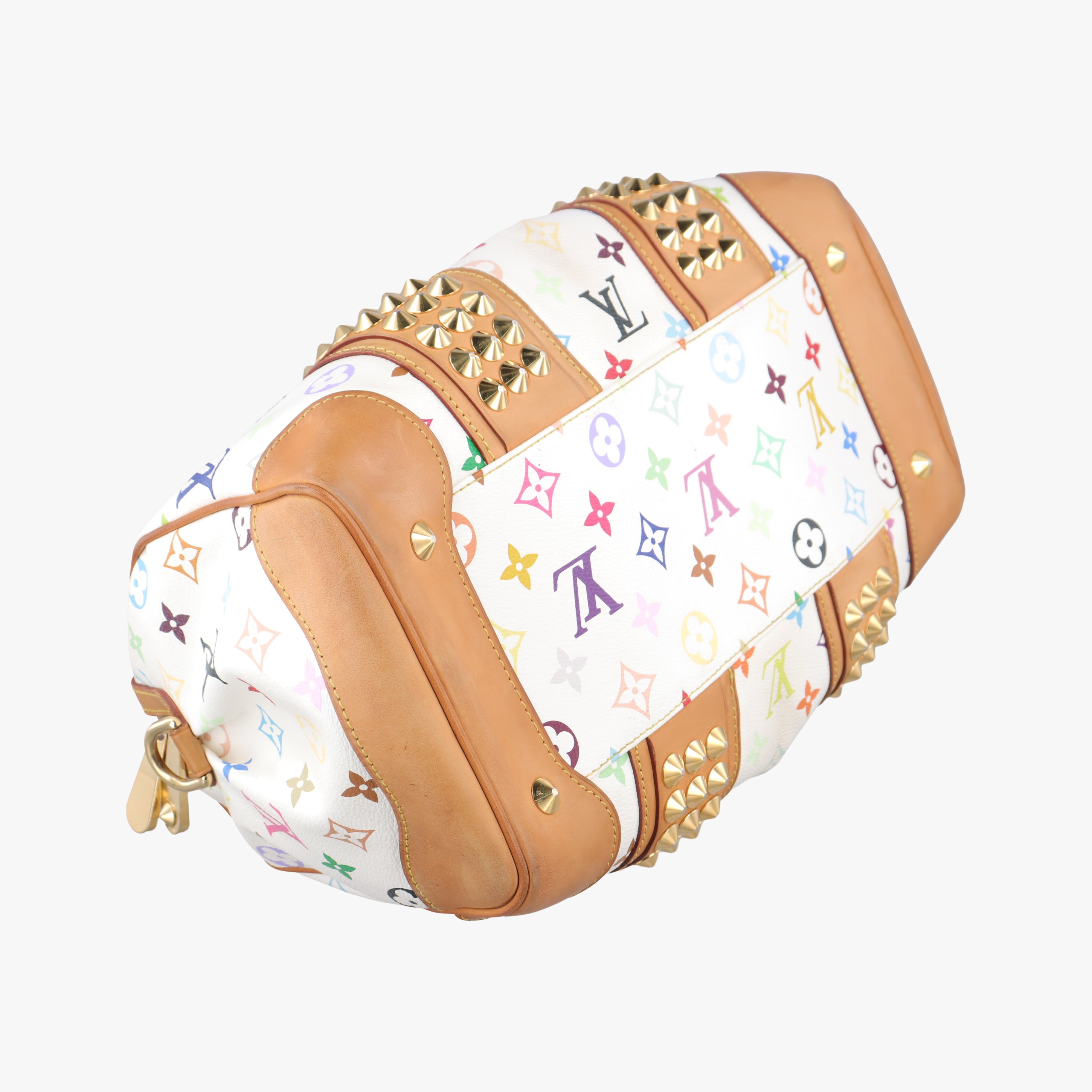 Pre-owned Louis Vuitton COURTNEY MM white Monogram Multicolor M45641 shoulderbag | stylenewstar
