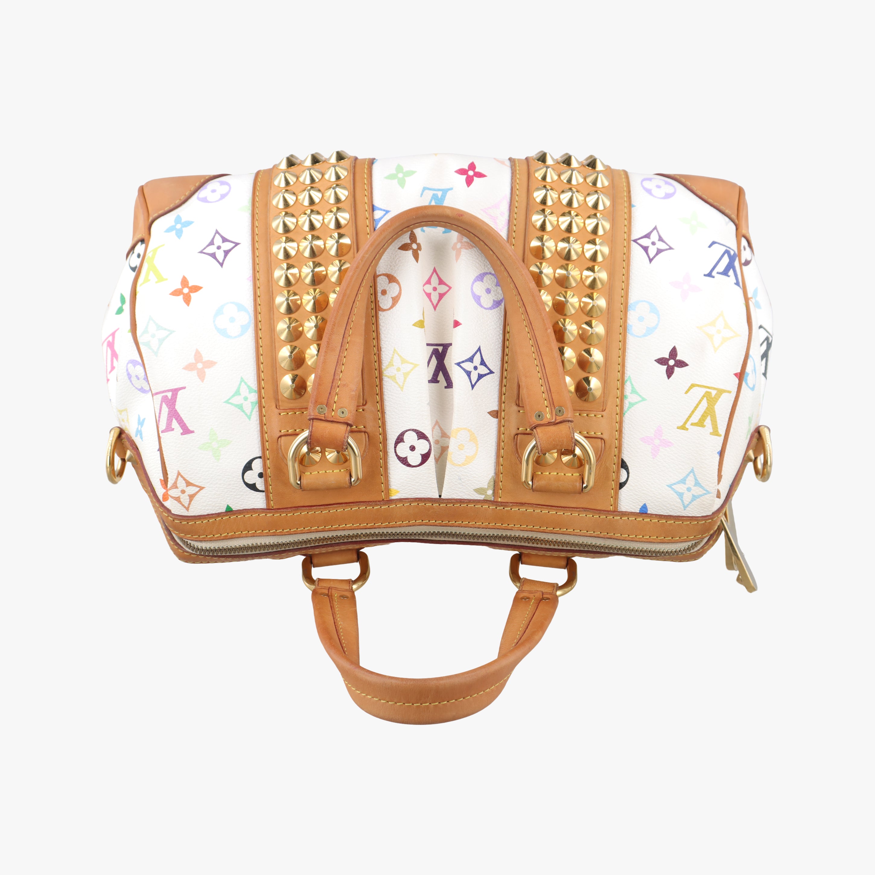 Pre-owned Louis Vuitton COURTNEY MM white Monogram Multicolor M45641 shoulderbag | stylenewstar