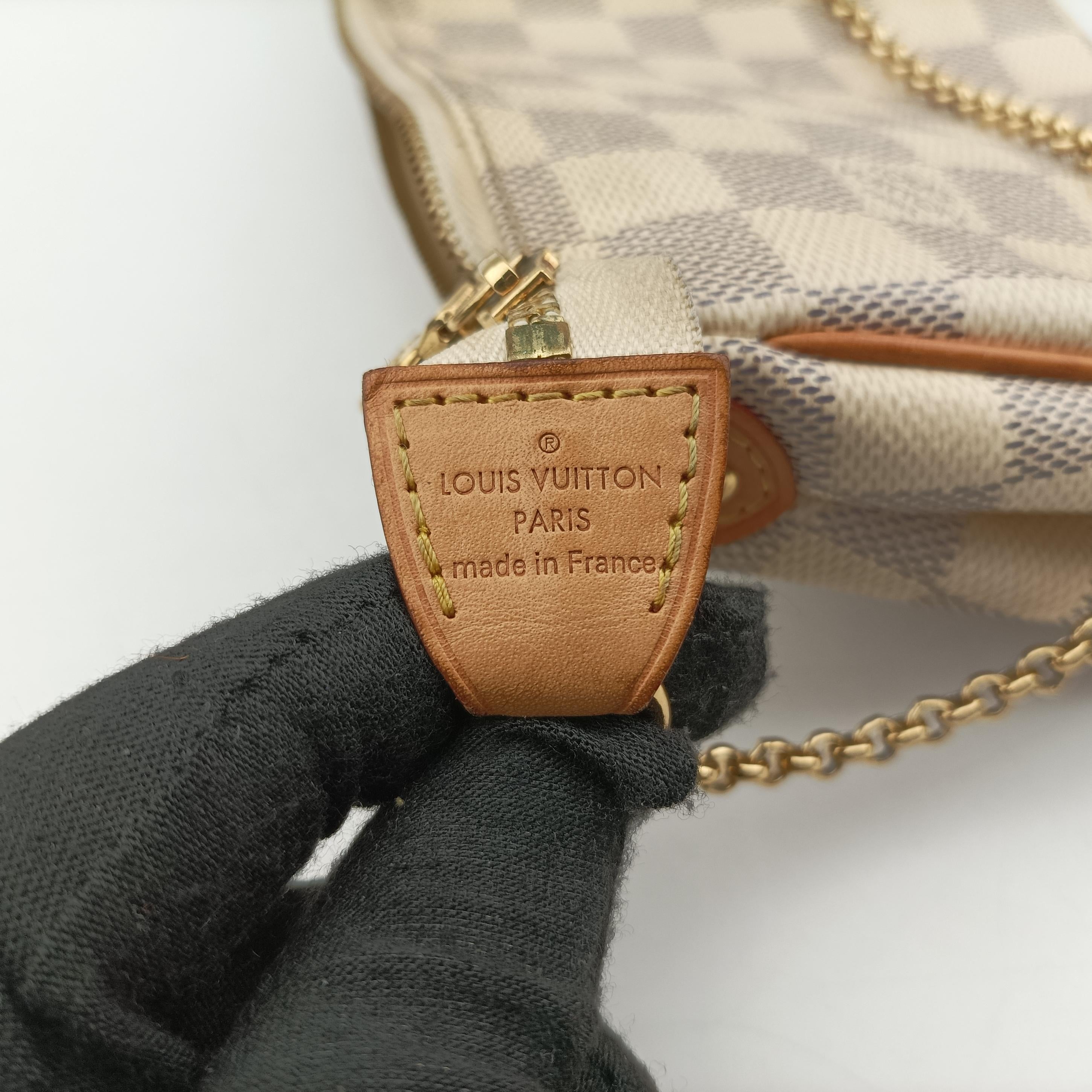 Pre-owned Louis Vuitton EVA Azur Damier Canvas N55214 shoulderbag | stylenewstar