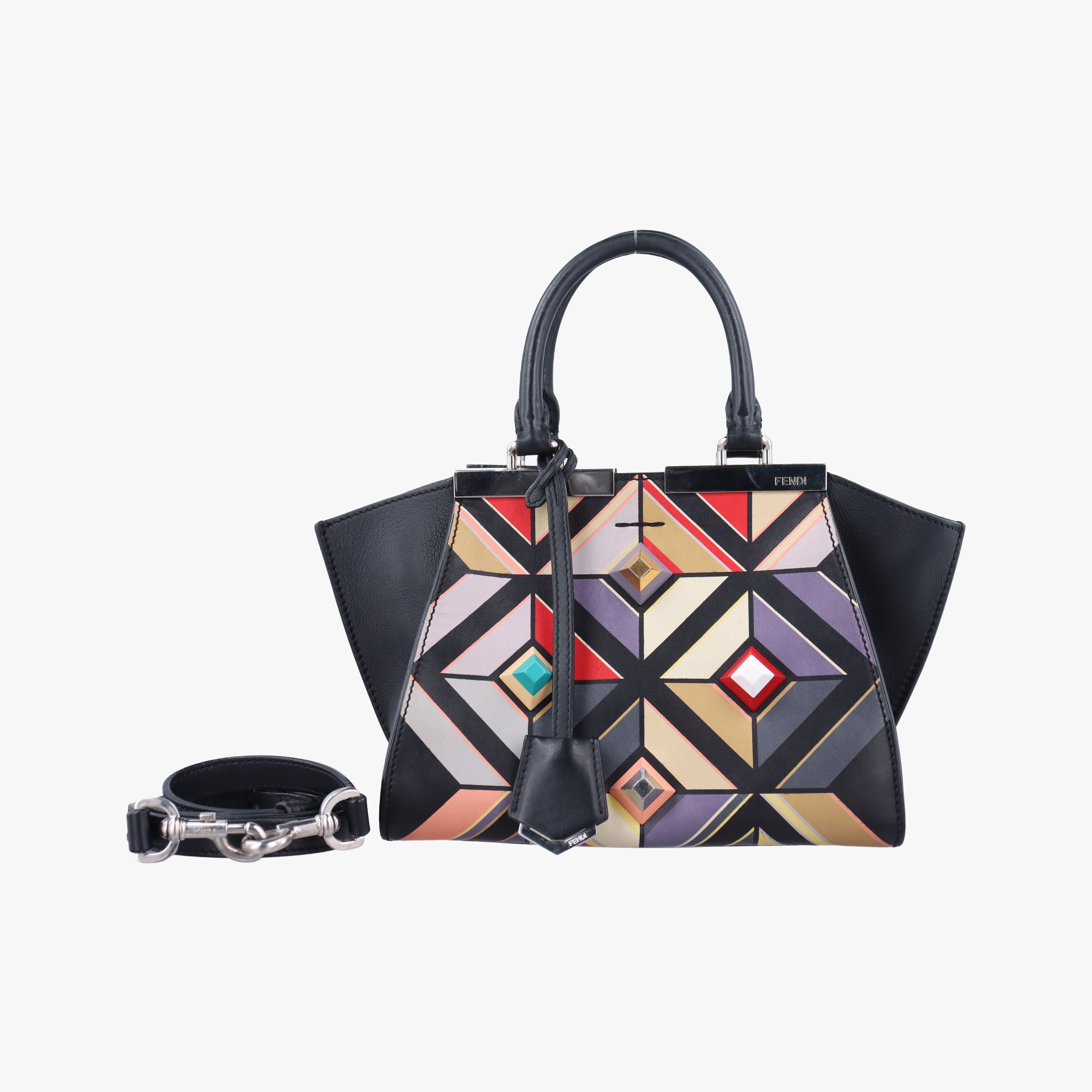 Secondhand Fendi Petite 3Jours Multicolour Leather 8BH333 shoulderbag | stylenewstar