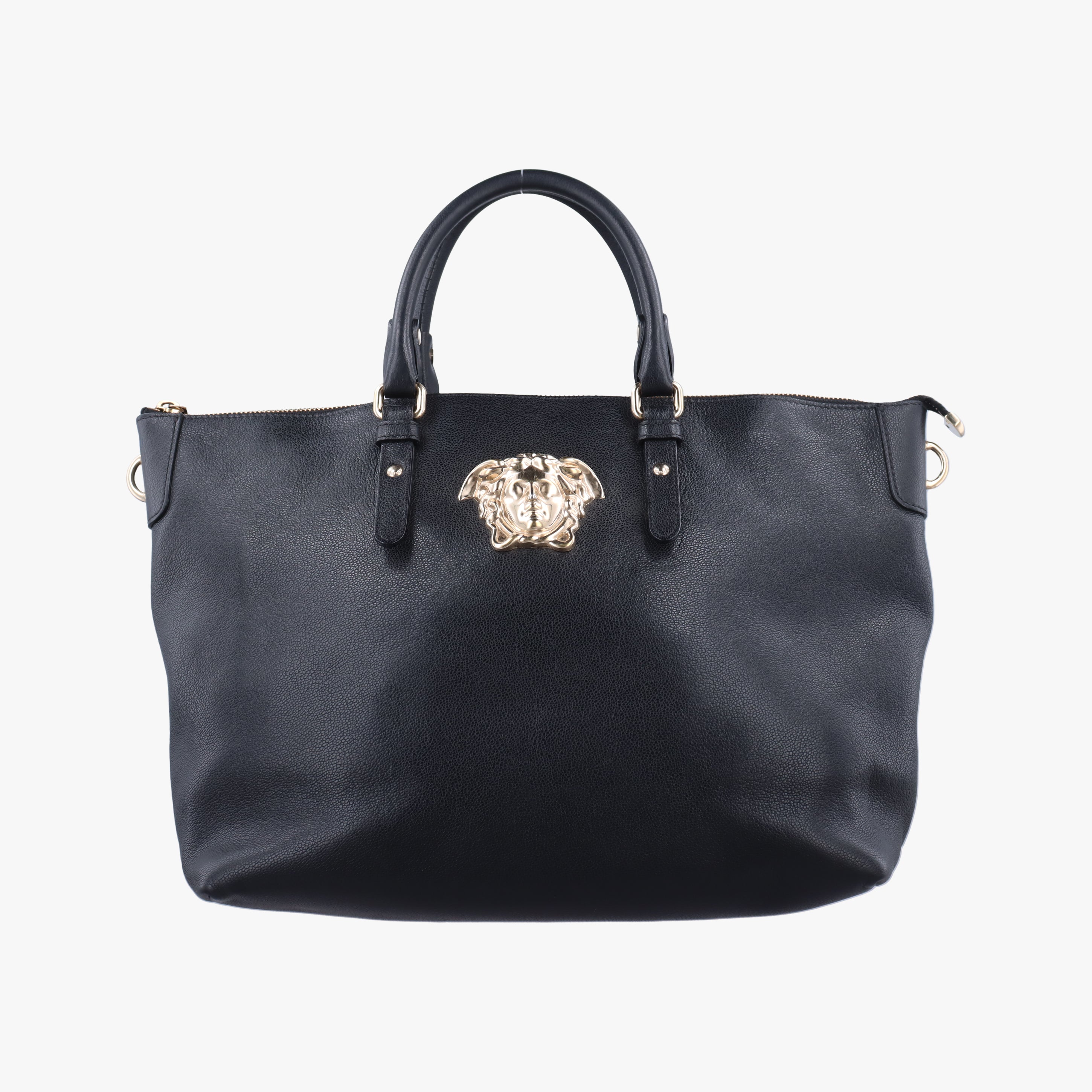 Secondhand VERSACE Medusa Black Leather  handbag | stylenewstar