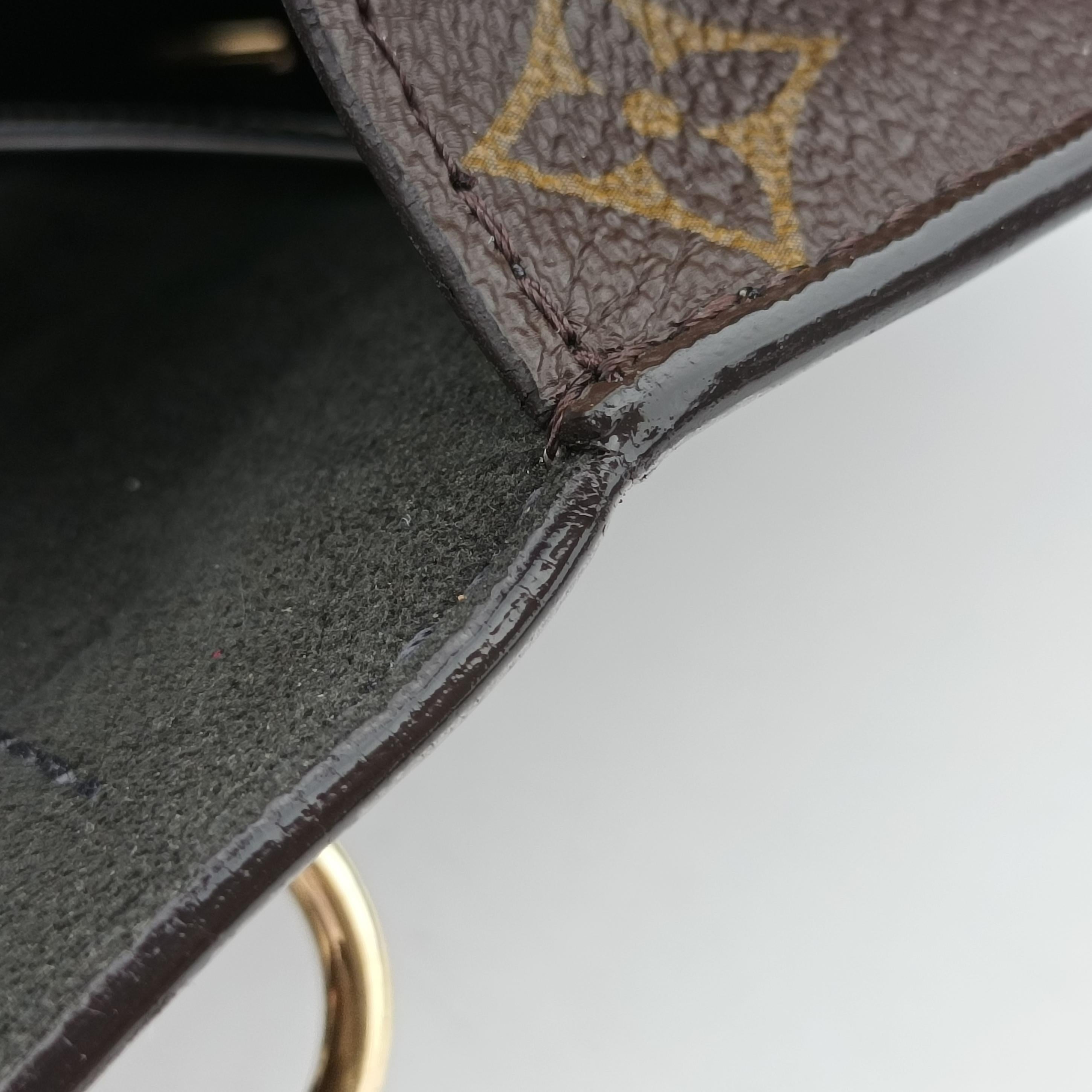 Secondhand Louis Vuitton Spring Street PM Brown x Taupe Vernis x Monogram Canvas M90567 shoulderbag | stylenewstar