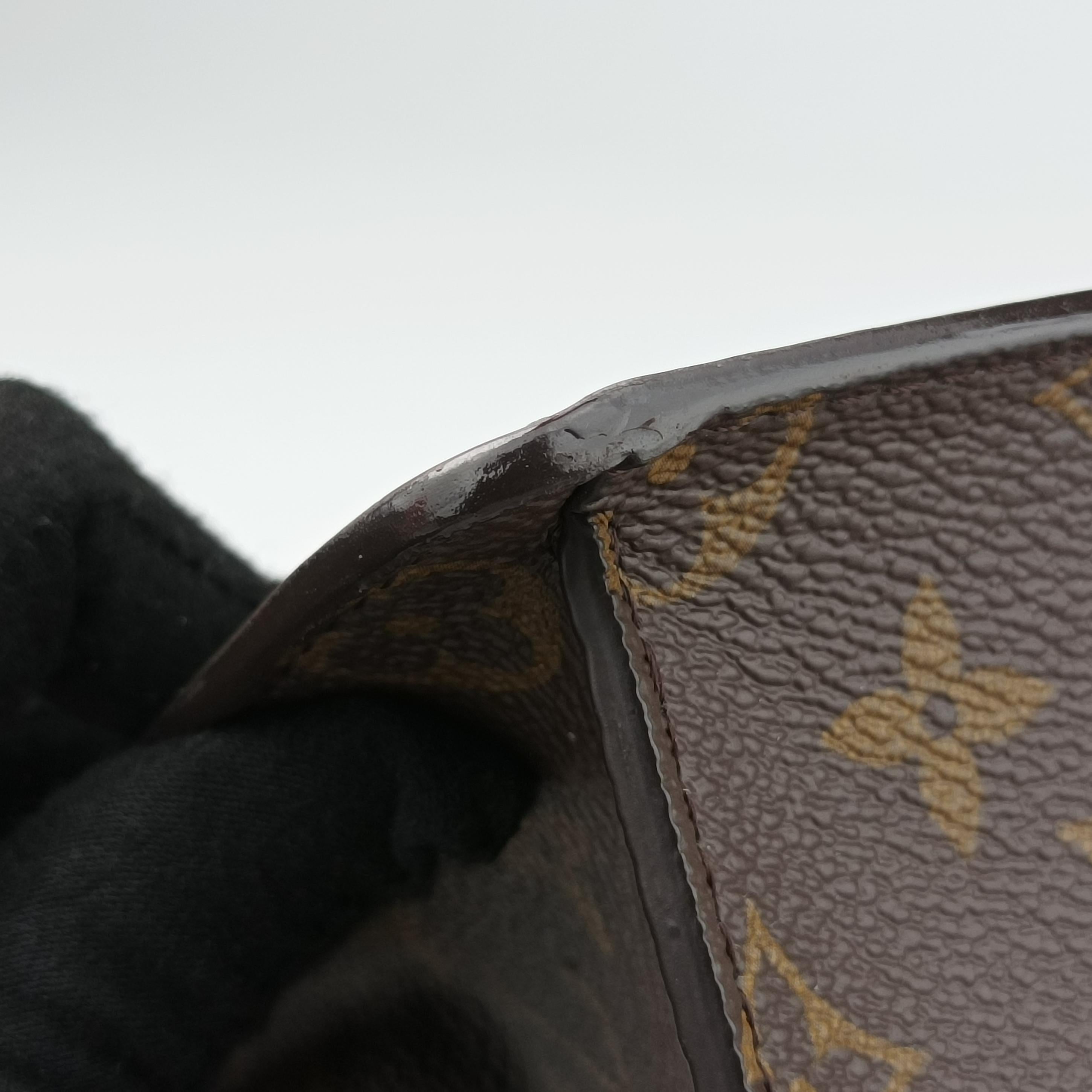 Secondhand Louis Vuitton Spring Street PM Brown x Taupe Vernis x Monogram Canvas M90567 shoulderbag | stylenewstar