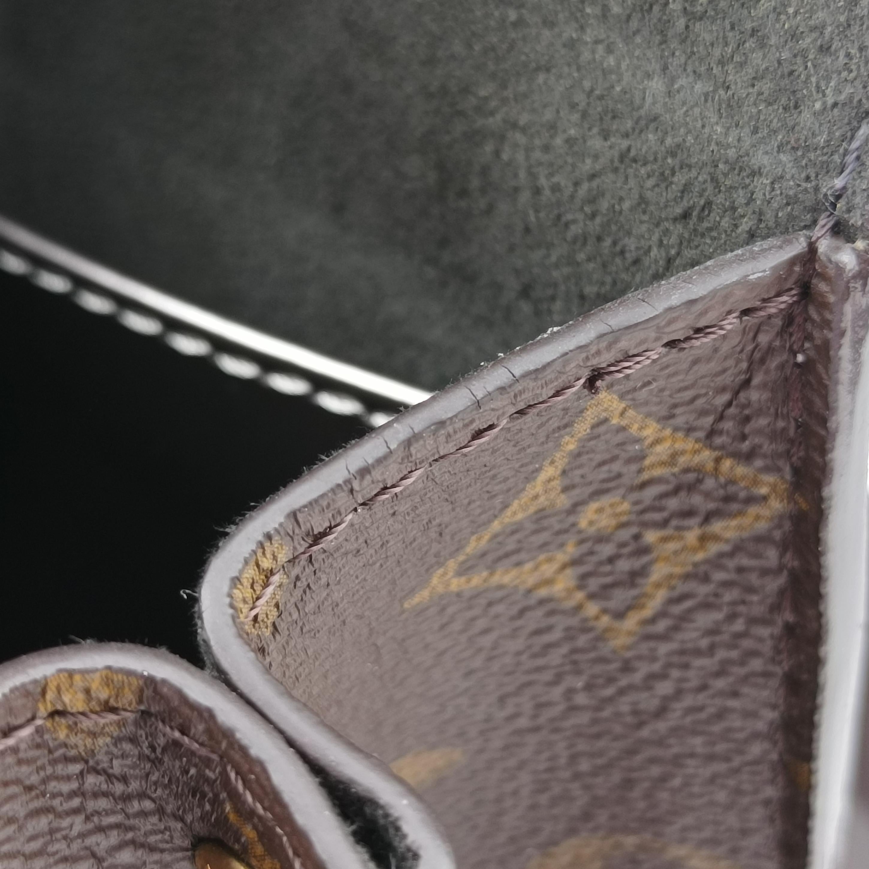 Secondhand Louis Vuitton Spring Street PM Brown x Taupe Vernis x Monogram Canvas M90567 shoulderbag | stylenewstar