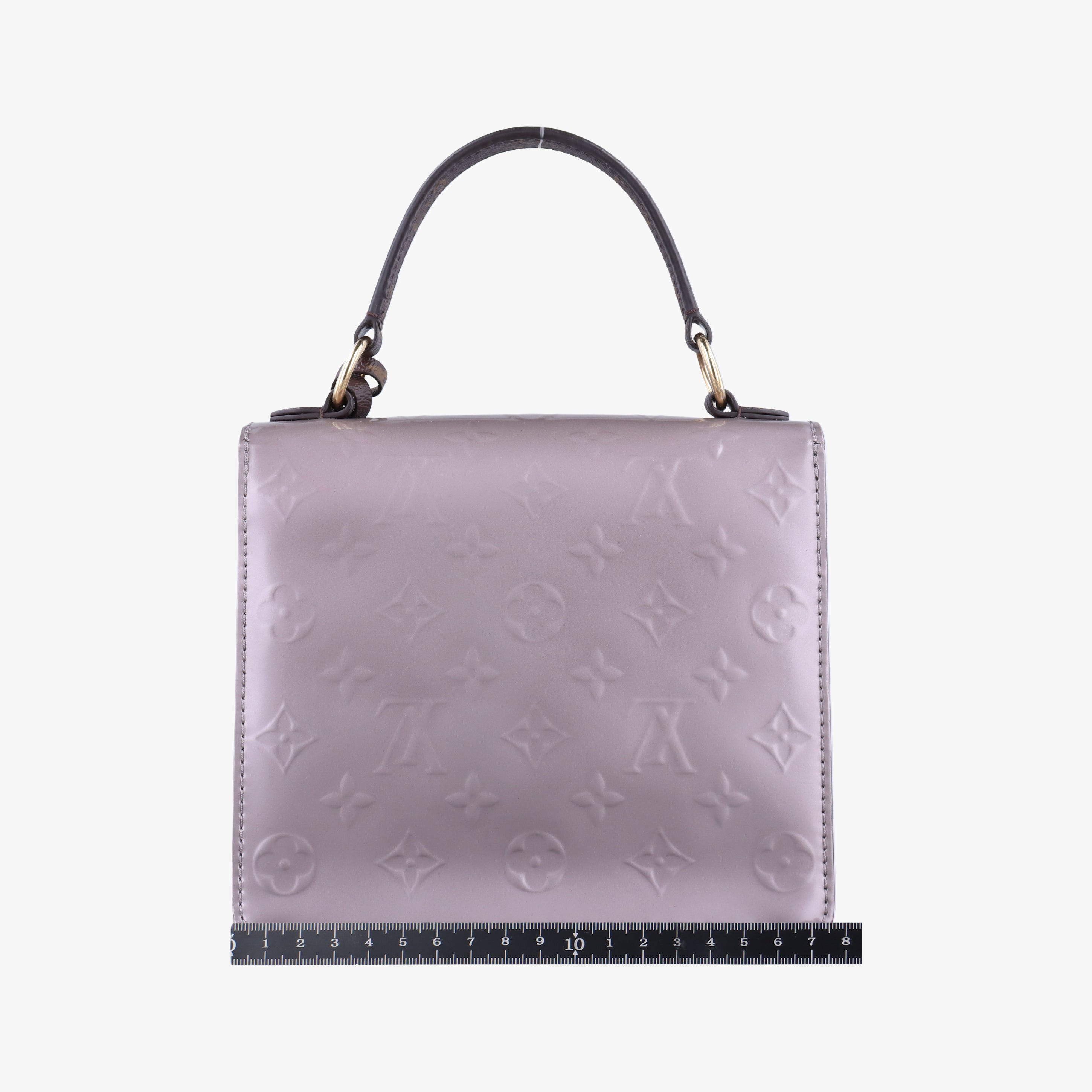 Secondhand Louis Vuitton Spring Street PM Brown x Taupe Vernis x Monogram Canvas M90567 shoulderbag | stylenewstar