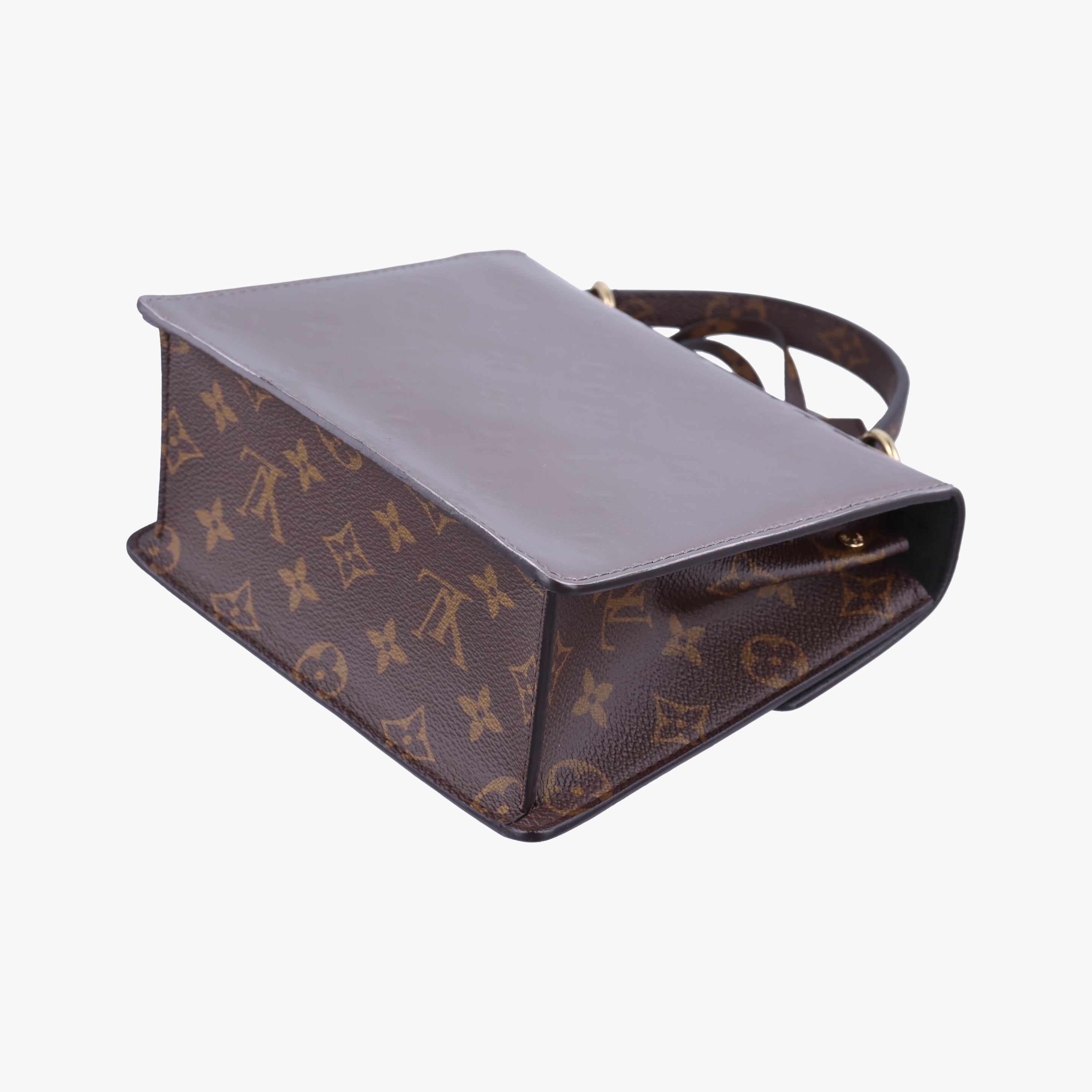 Secondhand Louis Vuitton Spring Street PM Brown x Taupe Vernis x Monogram Canvas M90567 shoulderbag | stylenewstar