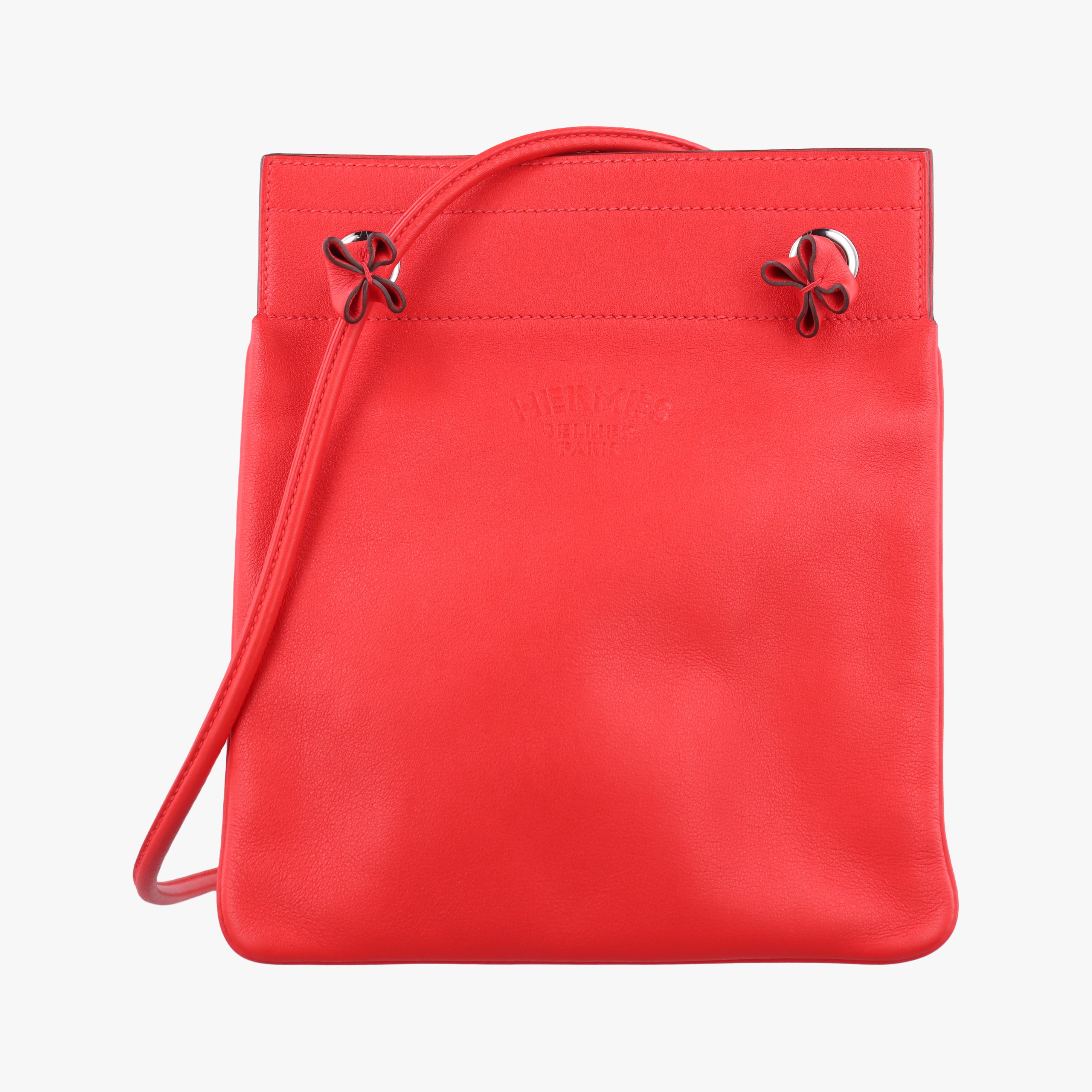 Pre-owned Hermes Sac Aline mini Red lambskin  shoulderbag | stylenewstar