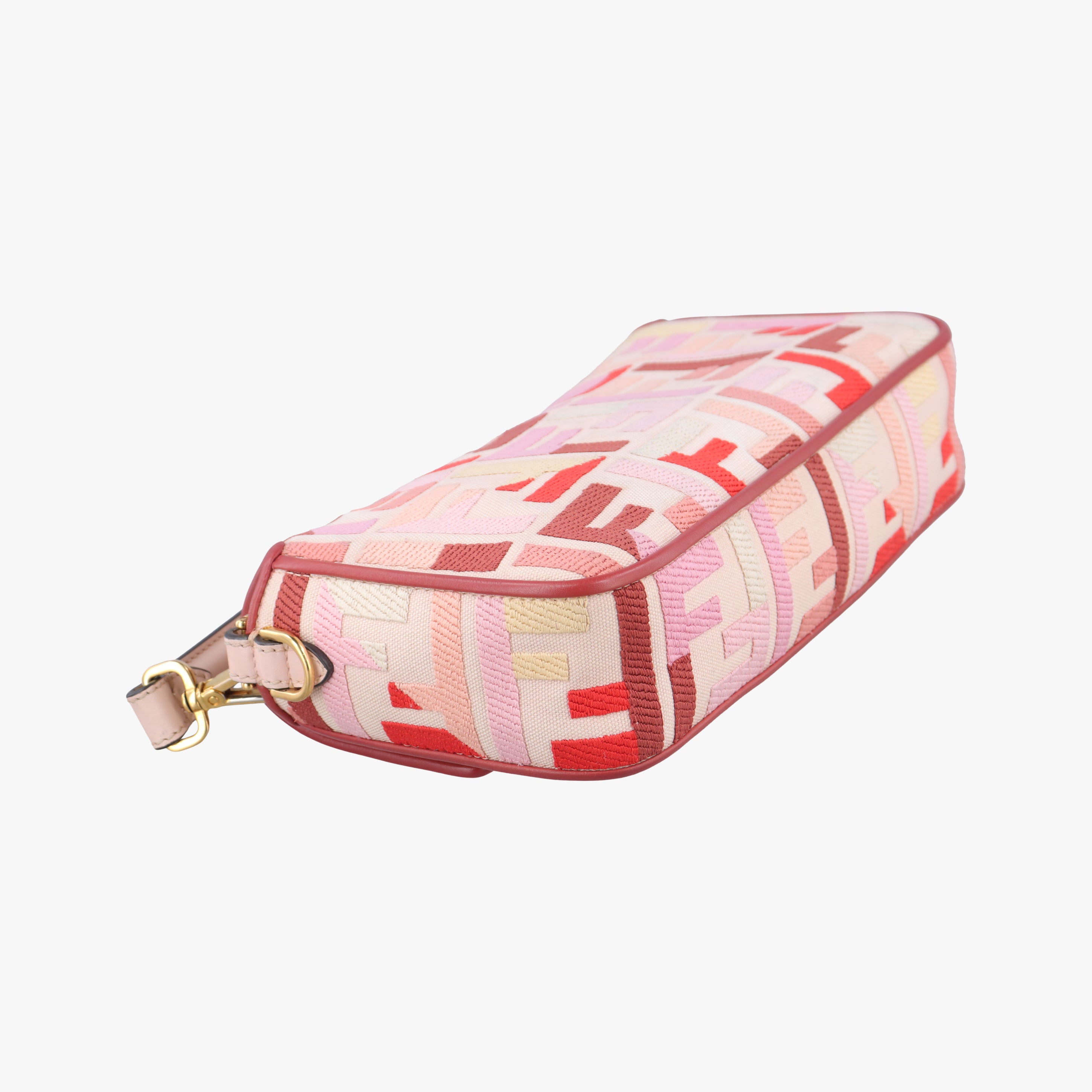Pre-owned Fendi BAGUETTE White×Multicolour canvas 8BR600 shoulderbag | stylenewstar