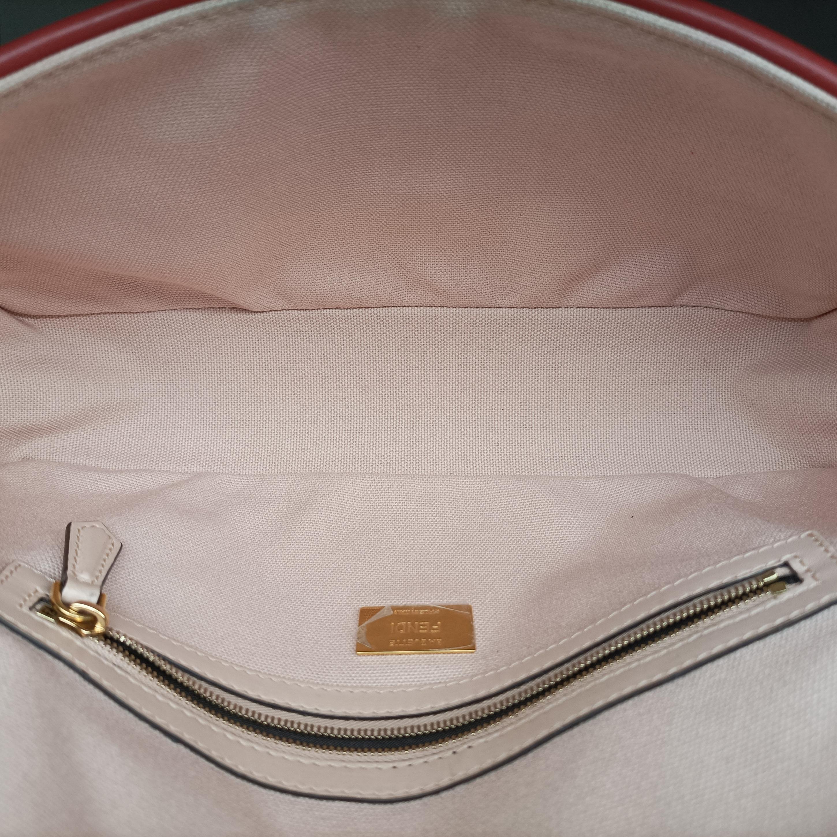 Pre-owned Fendi BAGUETTE White×Multicolour canvas 8BR600 shoulderbag | stylenewstar