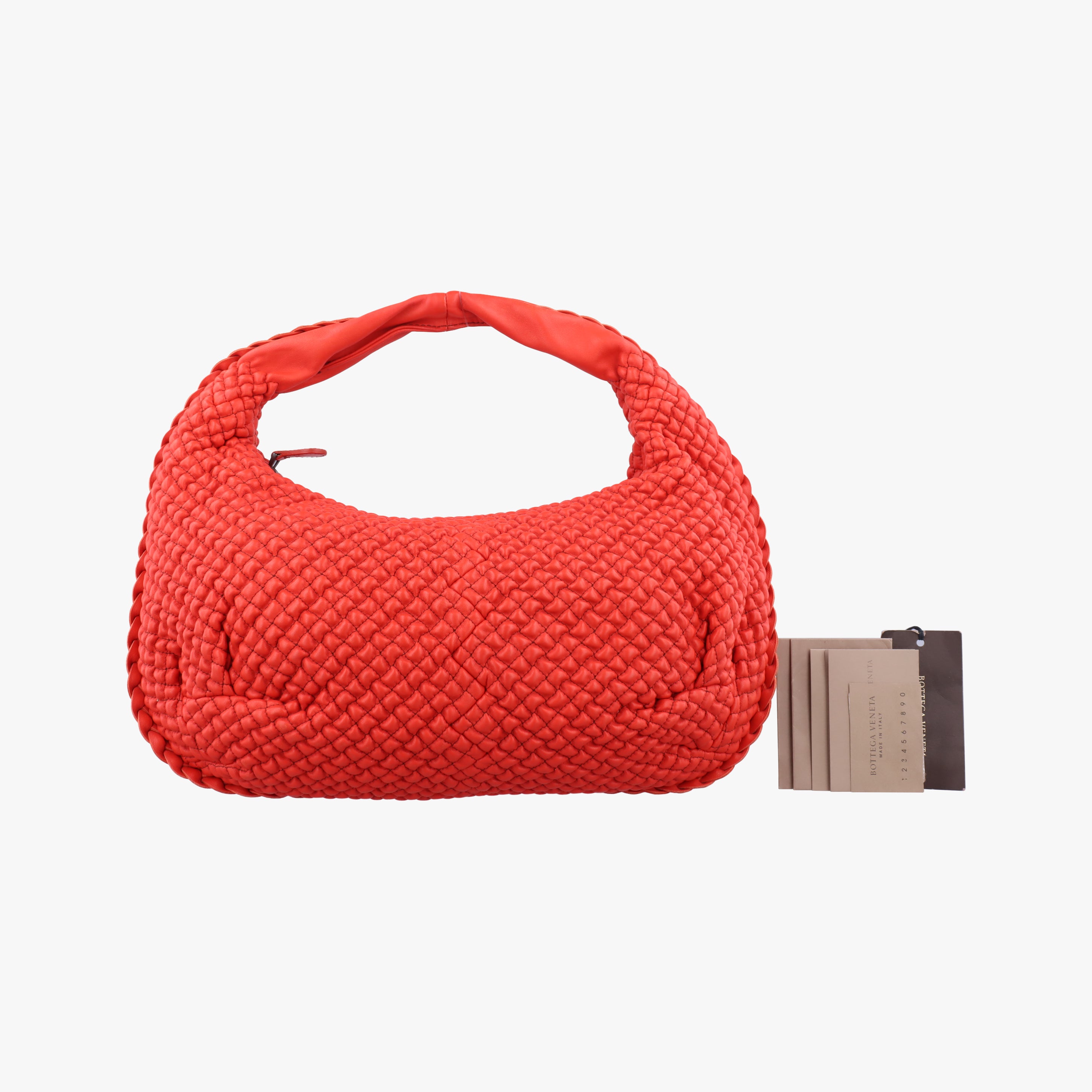 Vintage Bottega Veneta Hobo Intrecciato Red lambskin  shoulderbag | stylenewstar