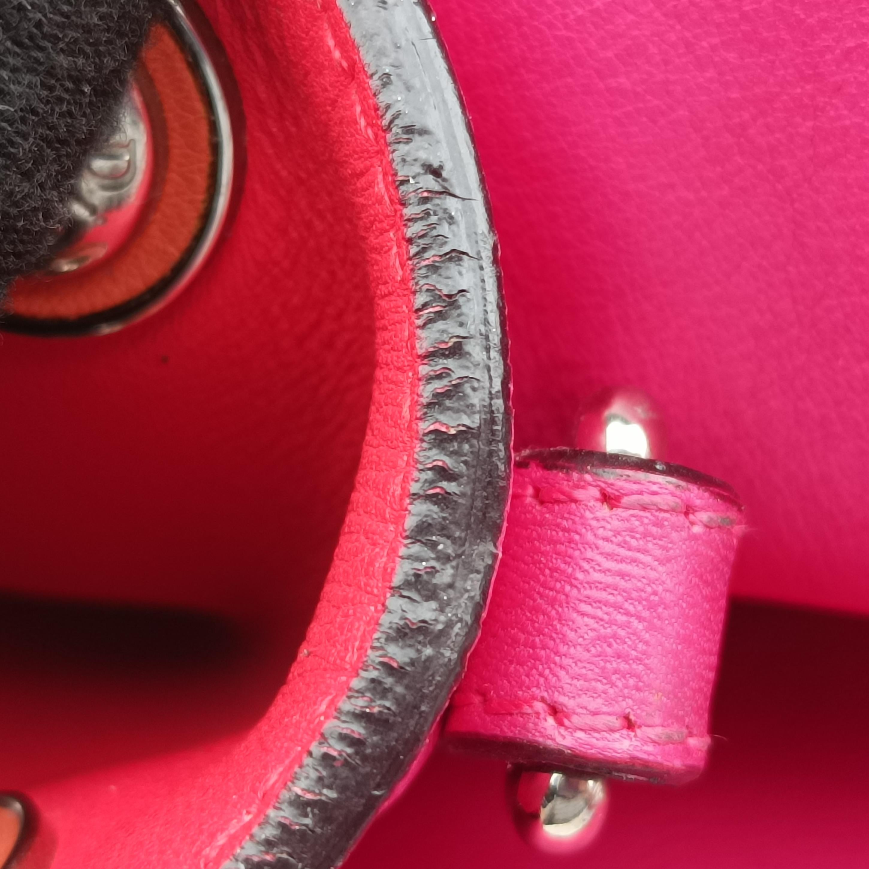 Pre-owned Christian Dior Diorissimo Orange×Pink Leather  shoulderbag | stylenewstar