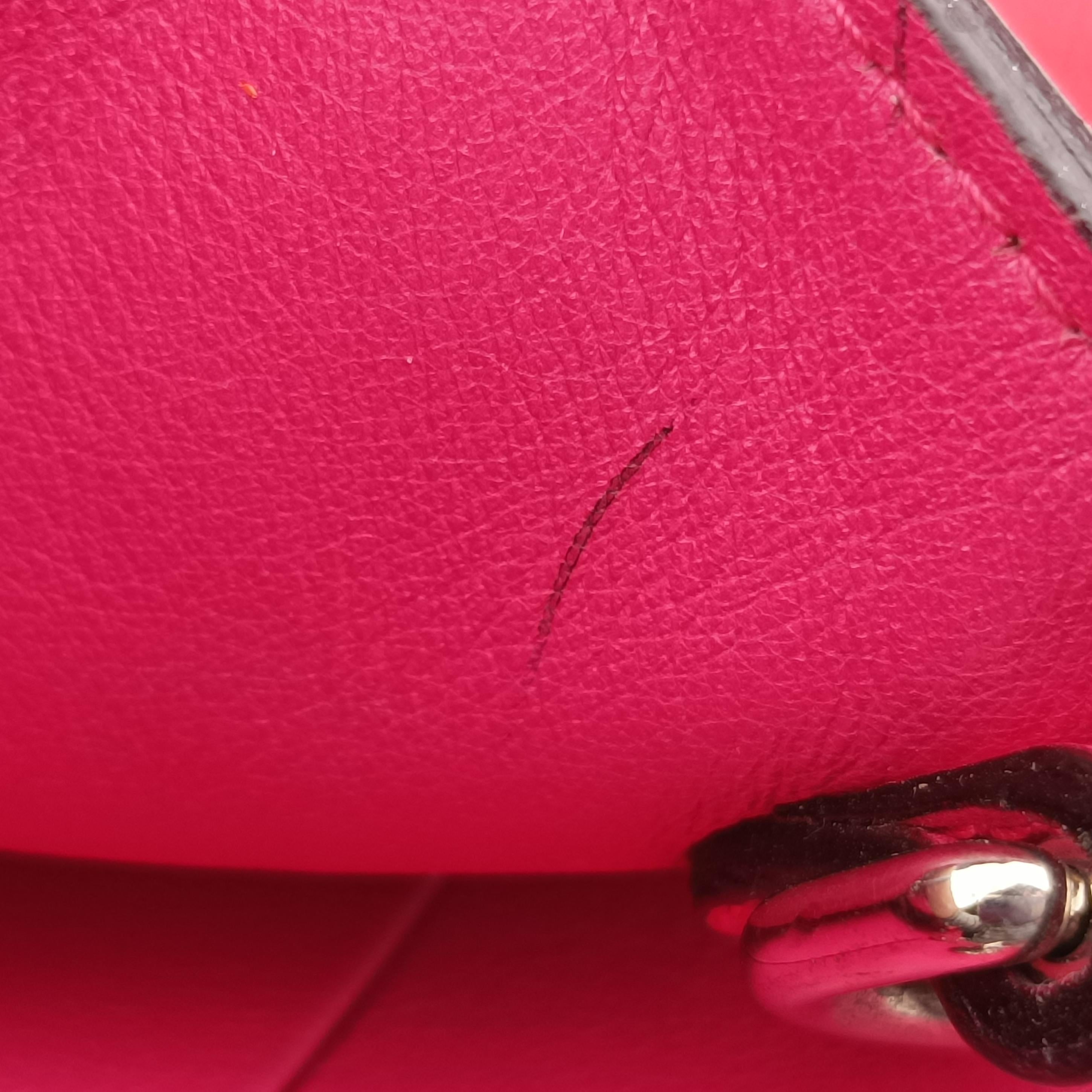 Pre-owned Christian Dior Diorissimo Orange×Pink Leather  shoulderbag | stylenewstar