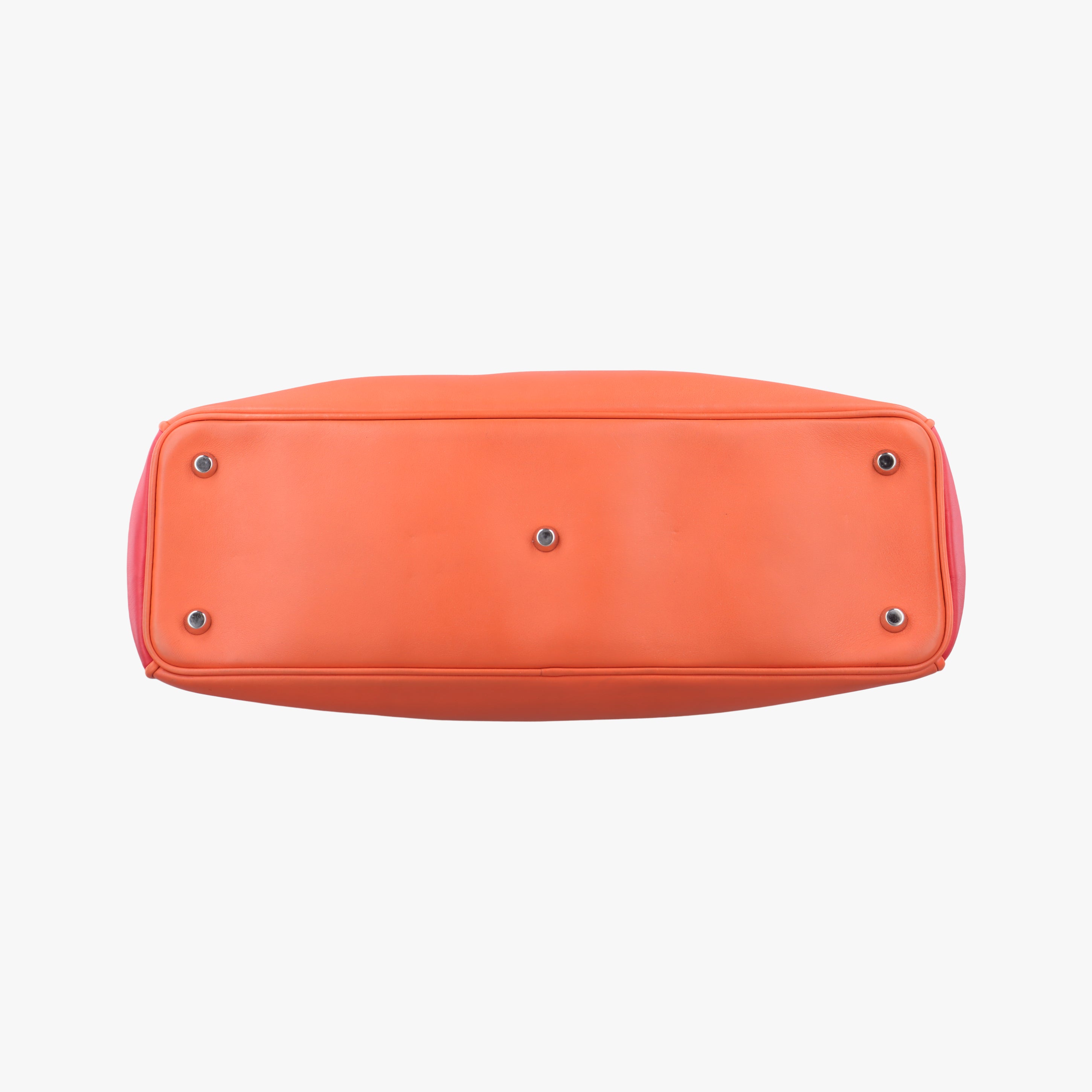 Pre-owned Christian Dior Diorissimo Orange×Pink Leather  shoulderbag | stylenewstar