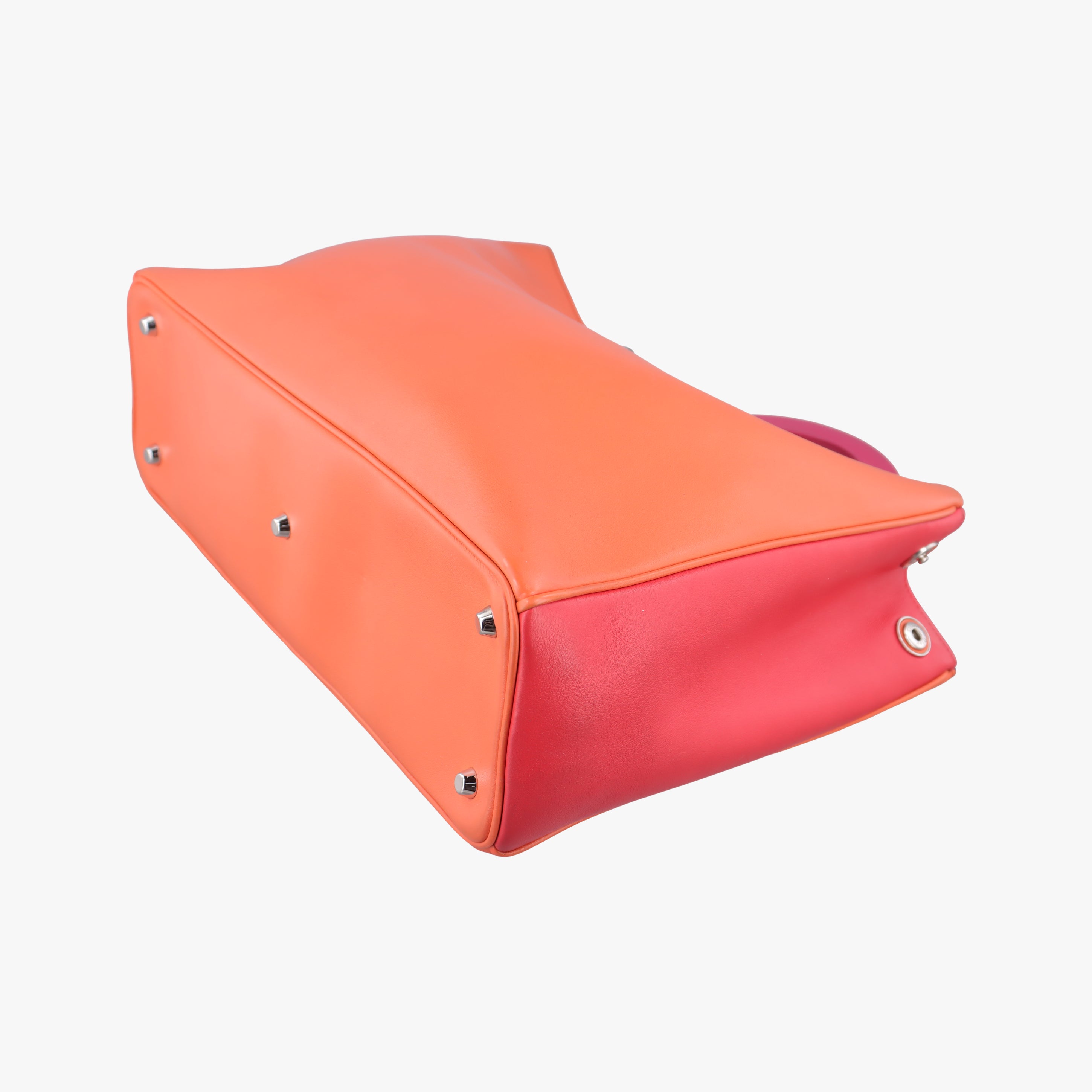 Pre-owned Christian Dior Diorissimo Orange×Pink Leather  shoulderbag | stylenewstar