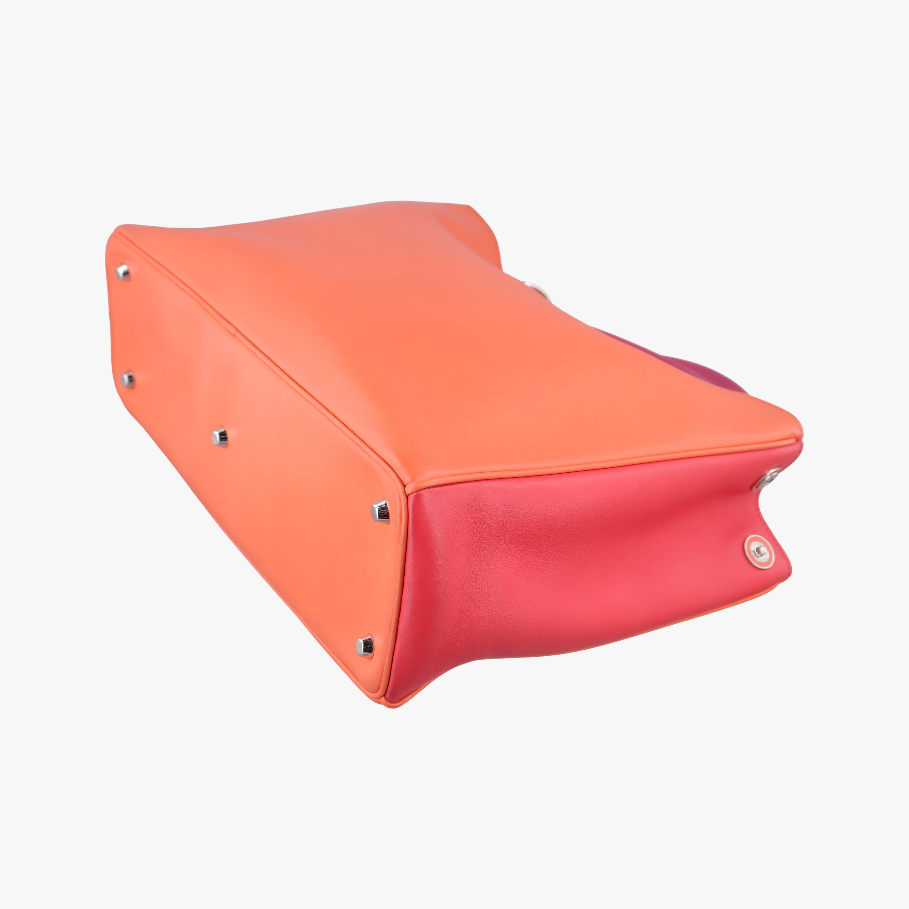 Pre-owned Christian Dior Diorissimo Orange×Pink Leather  shoulderbag | stylenewstar
