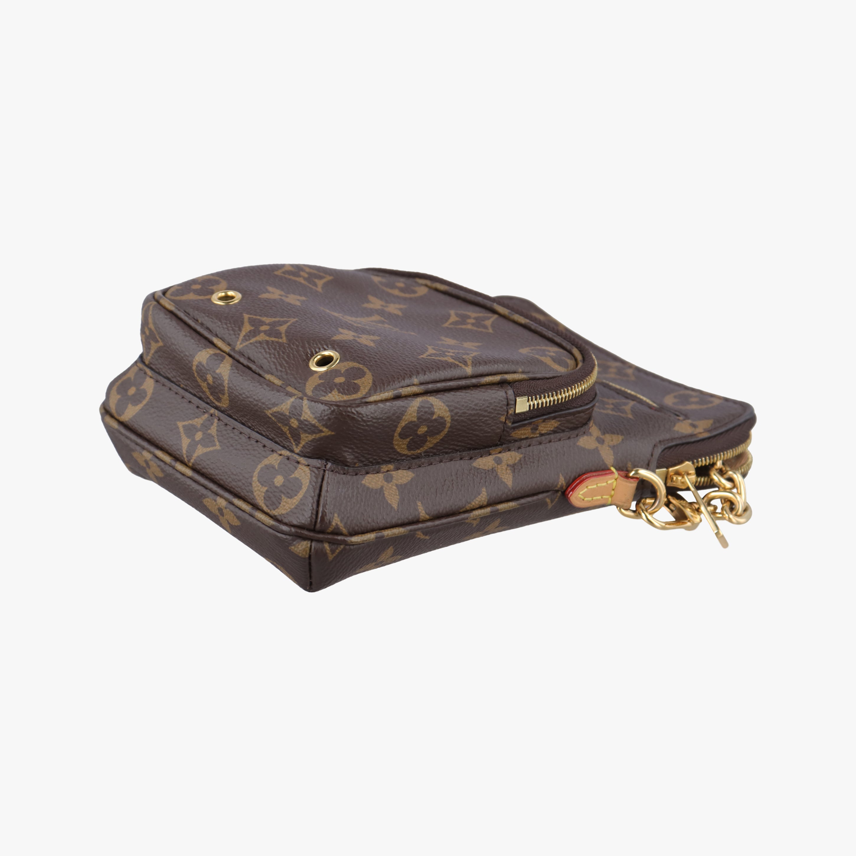 Pre-owned Louis Vuitton Utility Phone Sleeve Brown Monogram Canvas M80746 shoulderbag | stylenewstar