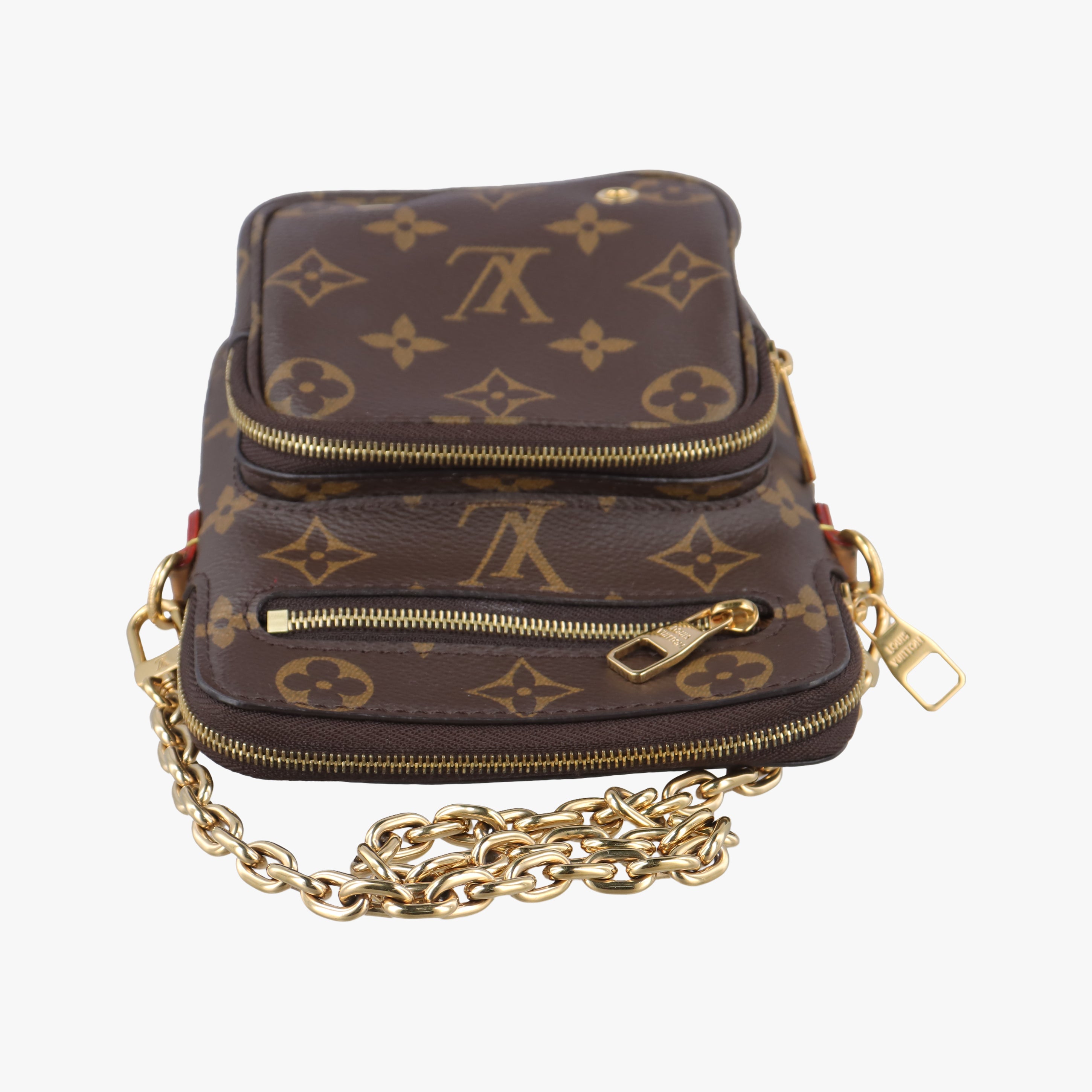 Pre-owned Louis Vuitton Utility Phone Sleeve Brown Monogram Canvas M80746 shoulderbag | stylenewstar