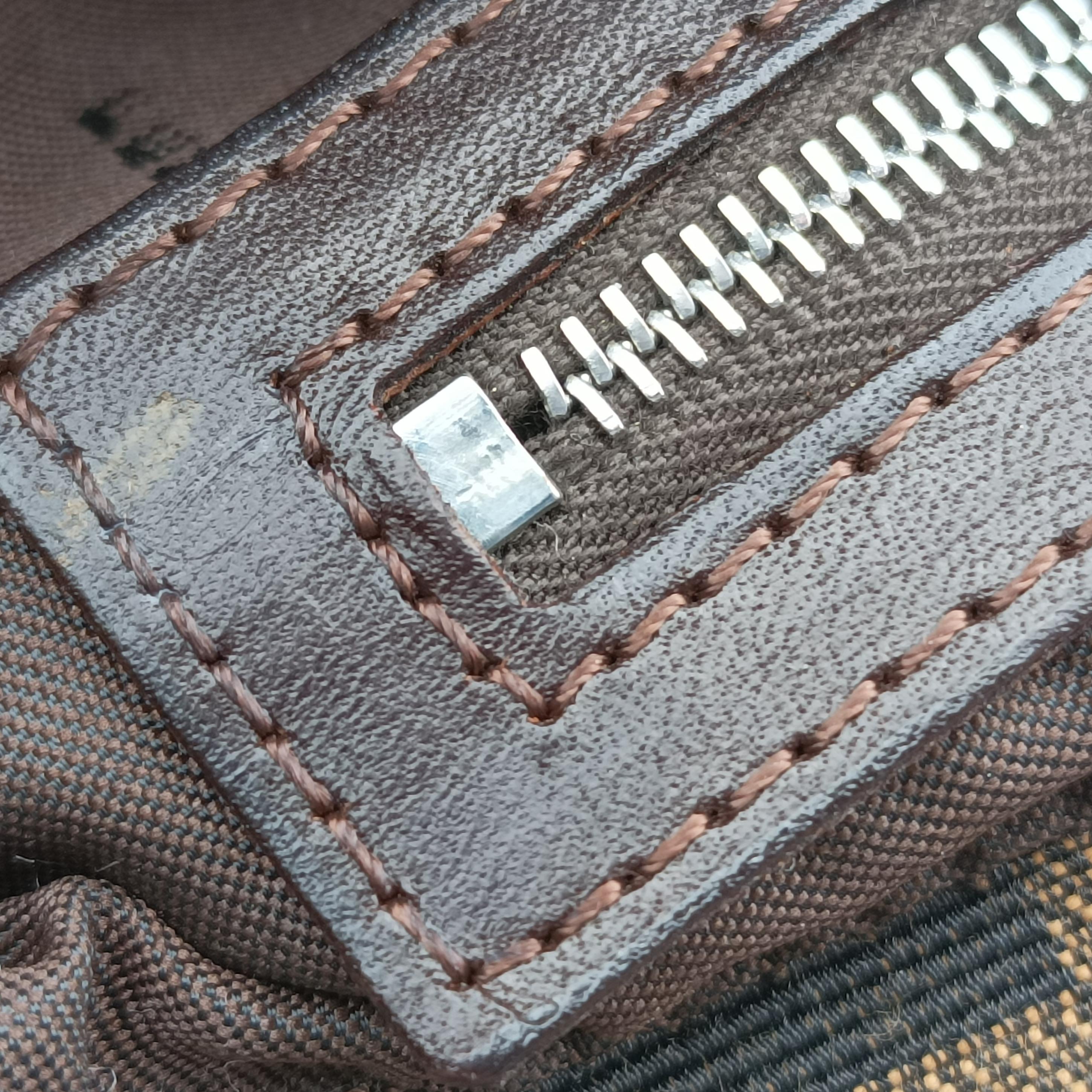 Pre-owned Fendi Baguette Zucchino Brown canvas 377526 shoulderbag | stylenewstar