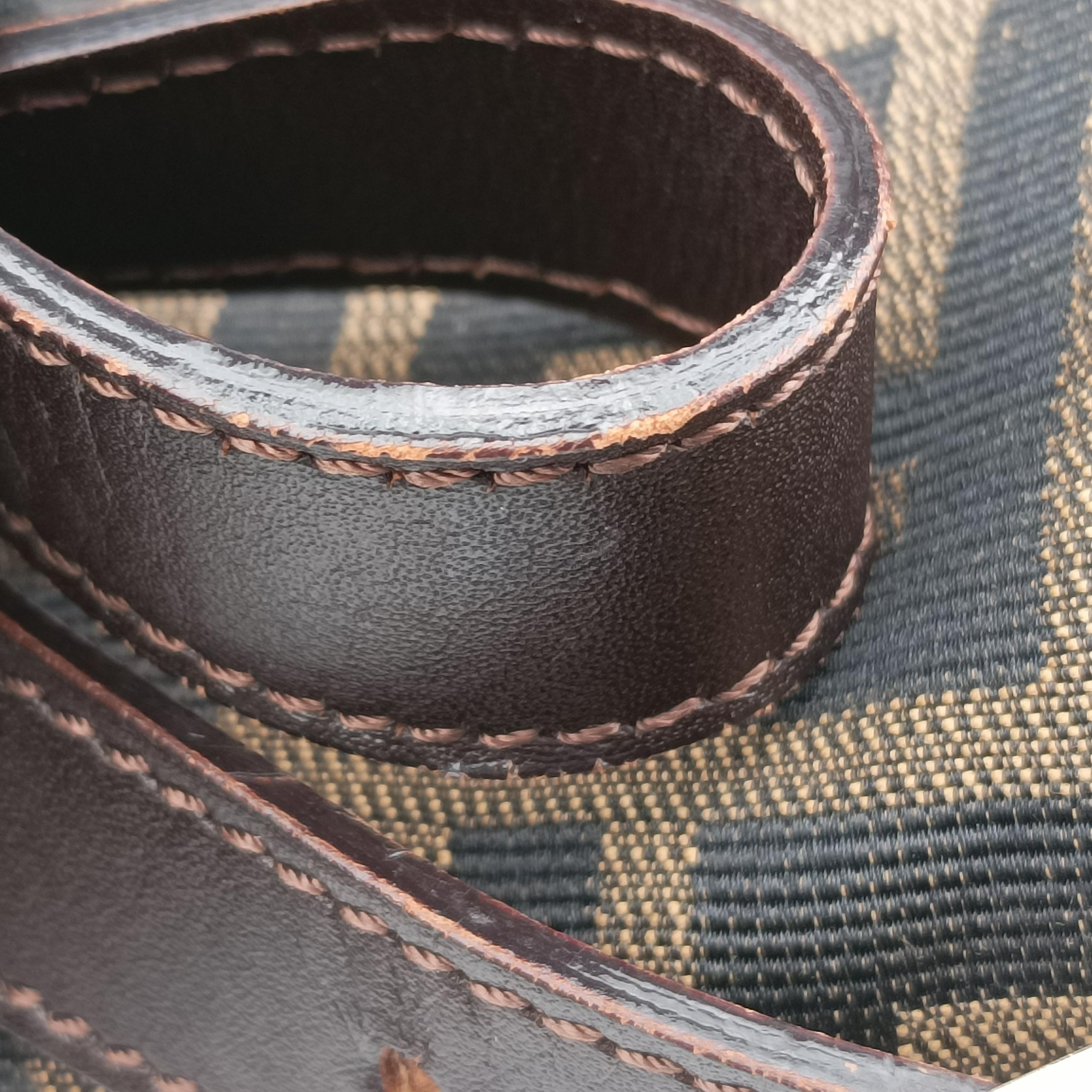 Pre-owned Fendi Baguette Zucchino Brown canvas 377526 shoulderbag | stylenewstar