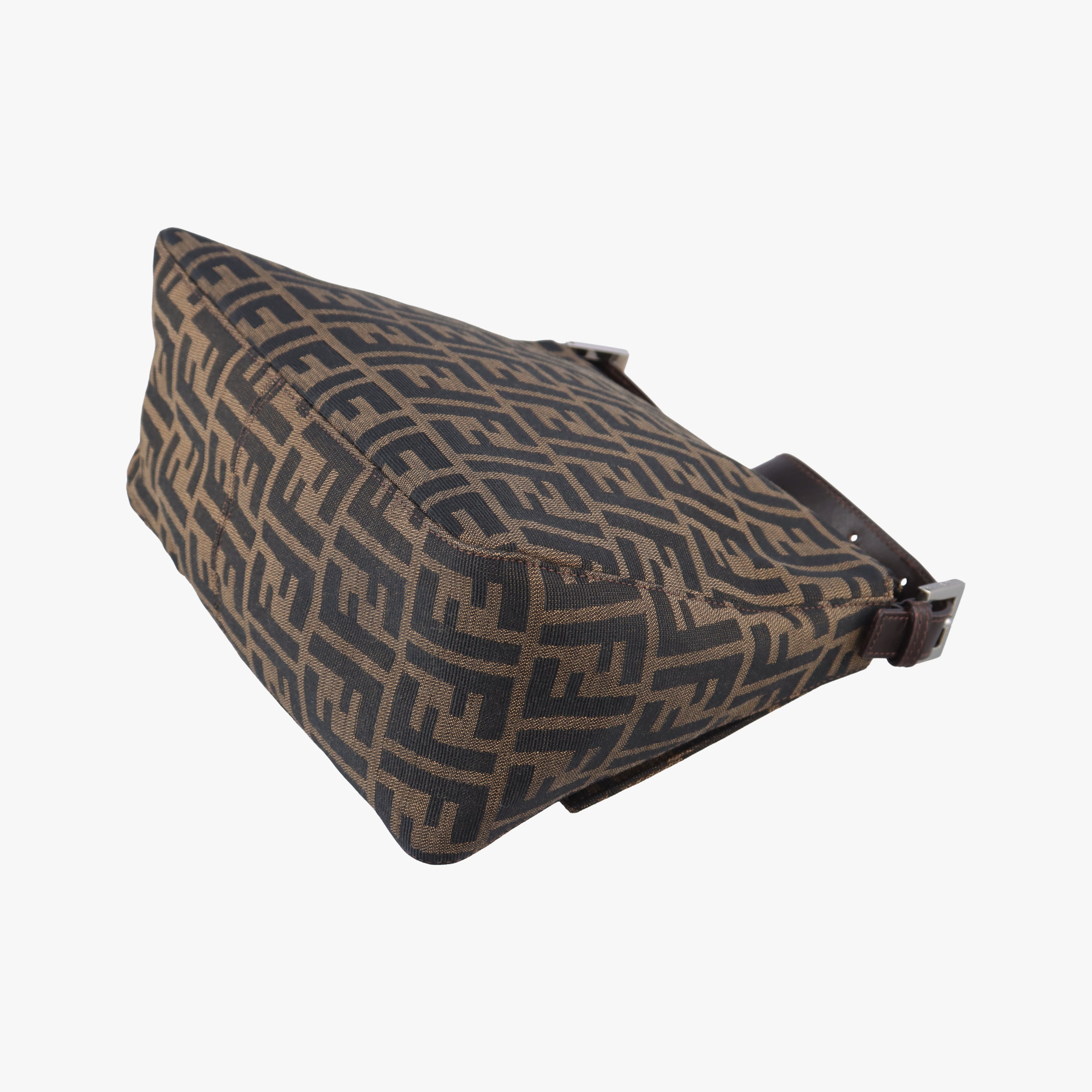 Pre-owned Fendi Baguette Zucchino Brown canvas 377526 shoulderbag | stylenewstar