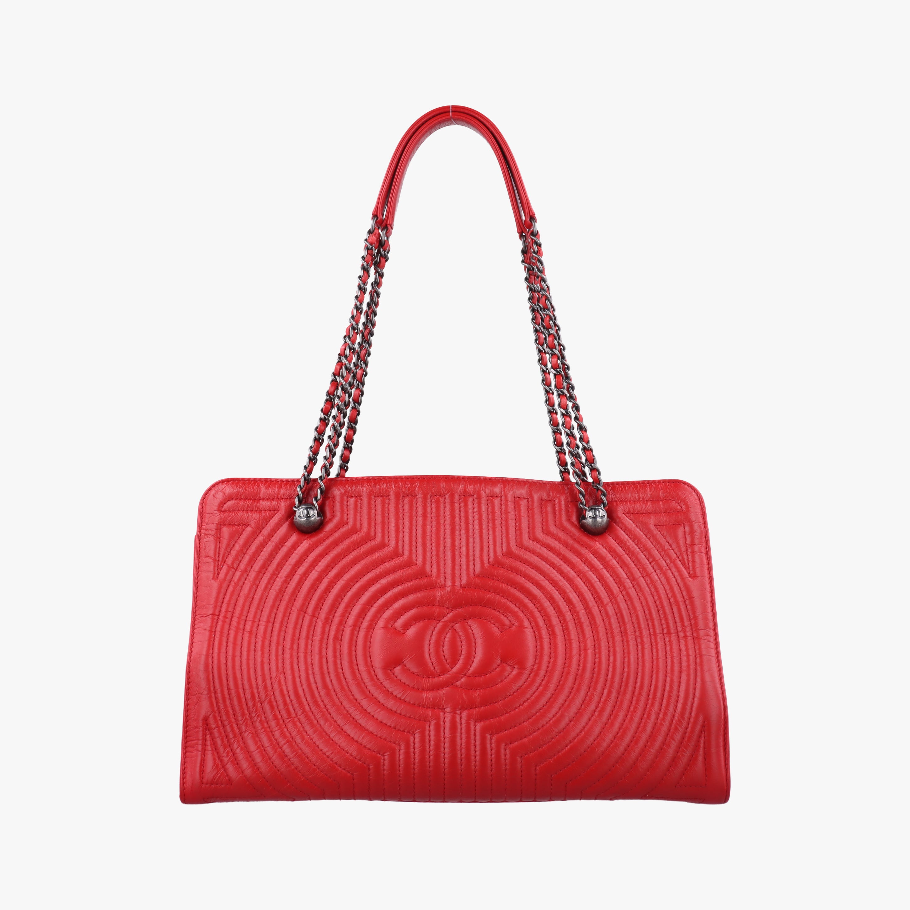 Vintage Chanel Korean Garden Red Leather A93161 shoulderbag | stylenewstar