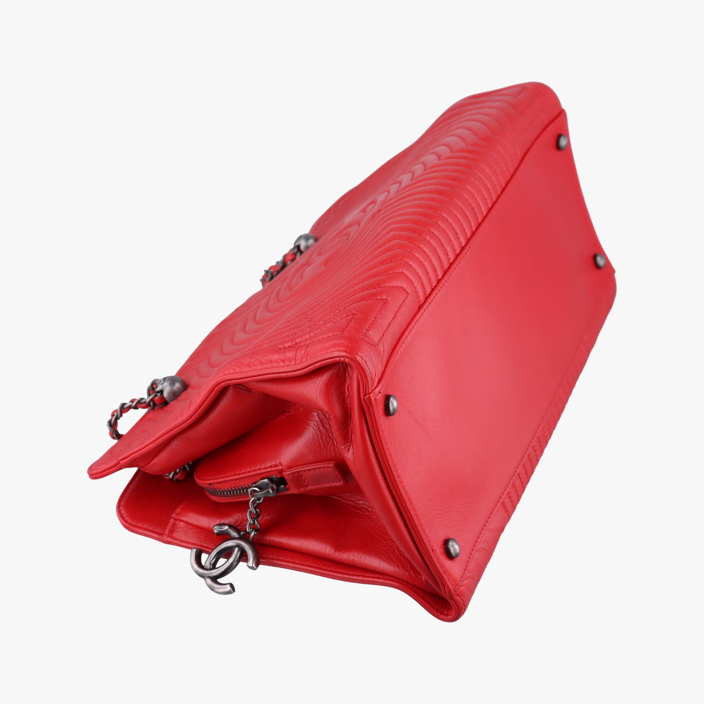 Vintage Chanel Korean Garden Red Leather A93161 shoulderbag | stylenewstar