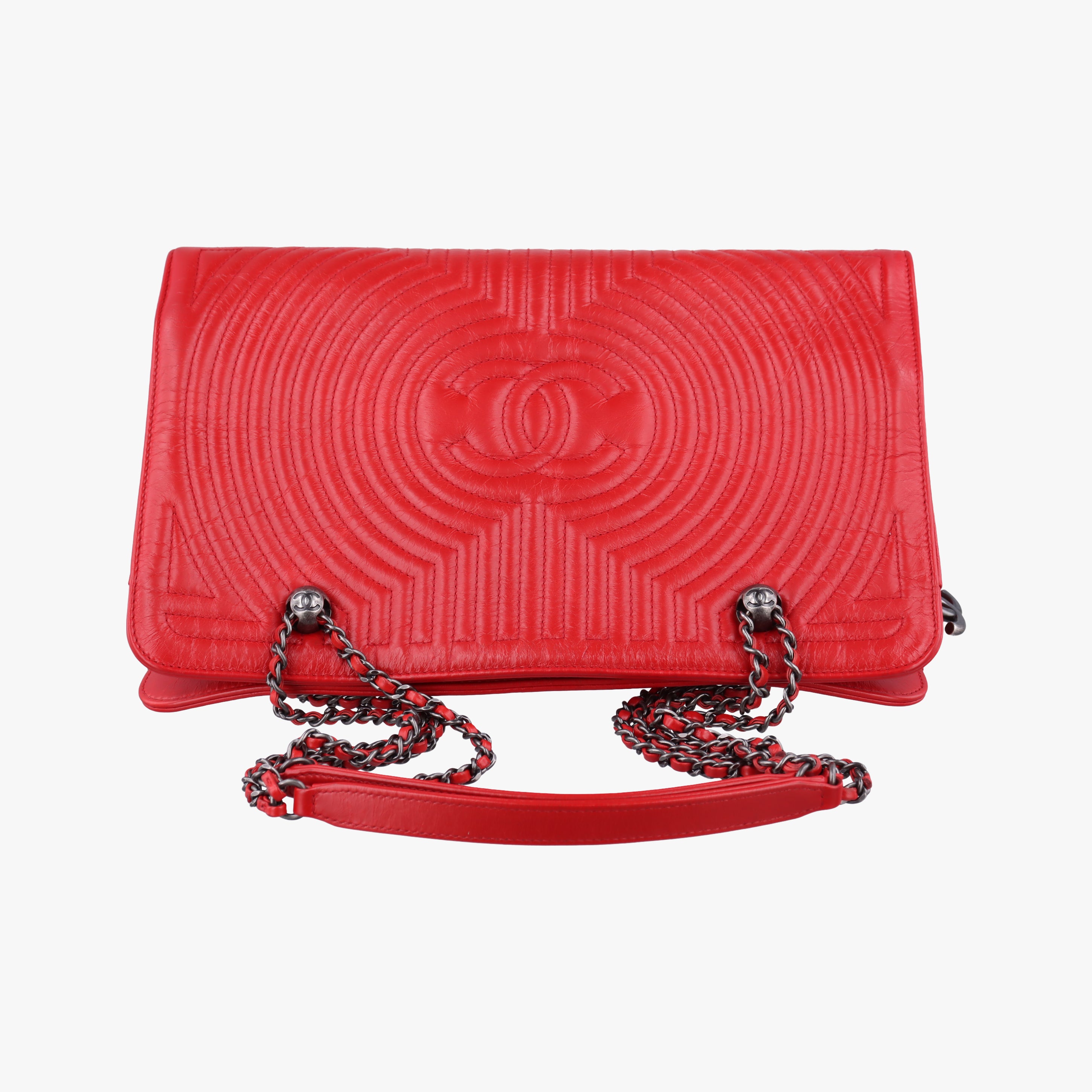 Vintage Chanel Korean Garden Red Leather A93161 shoulderbag | stylenewstar